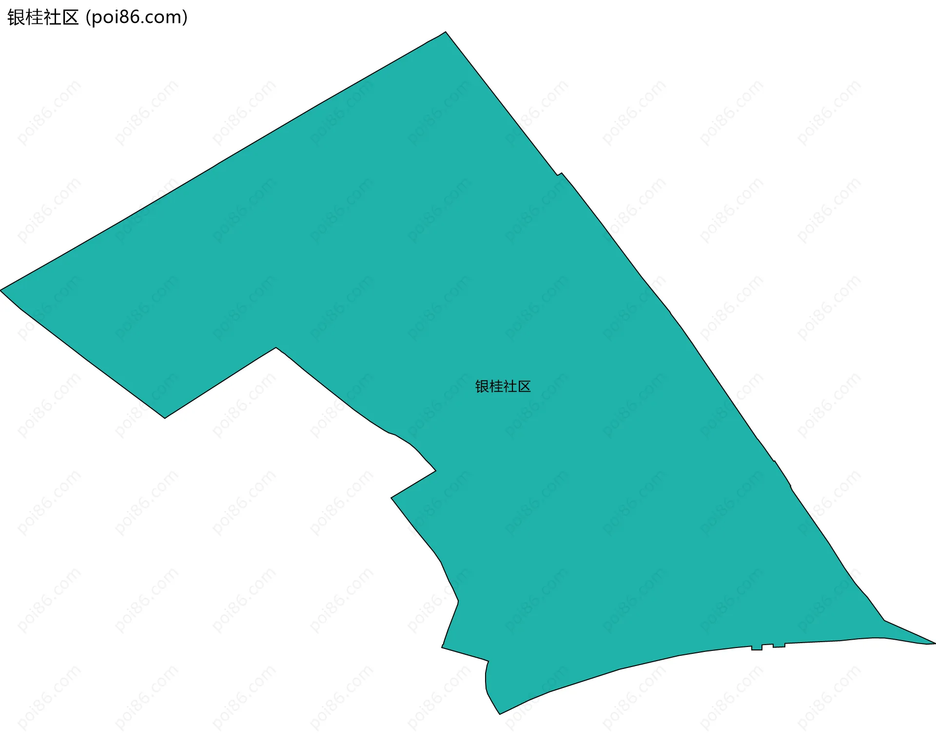 银桂社区边界地图