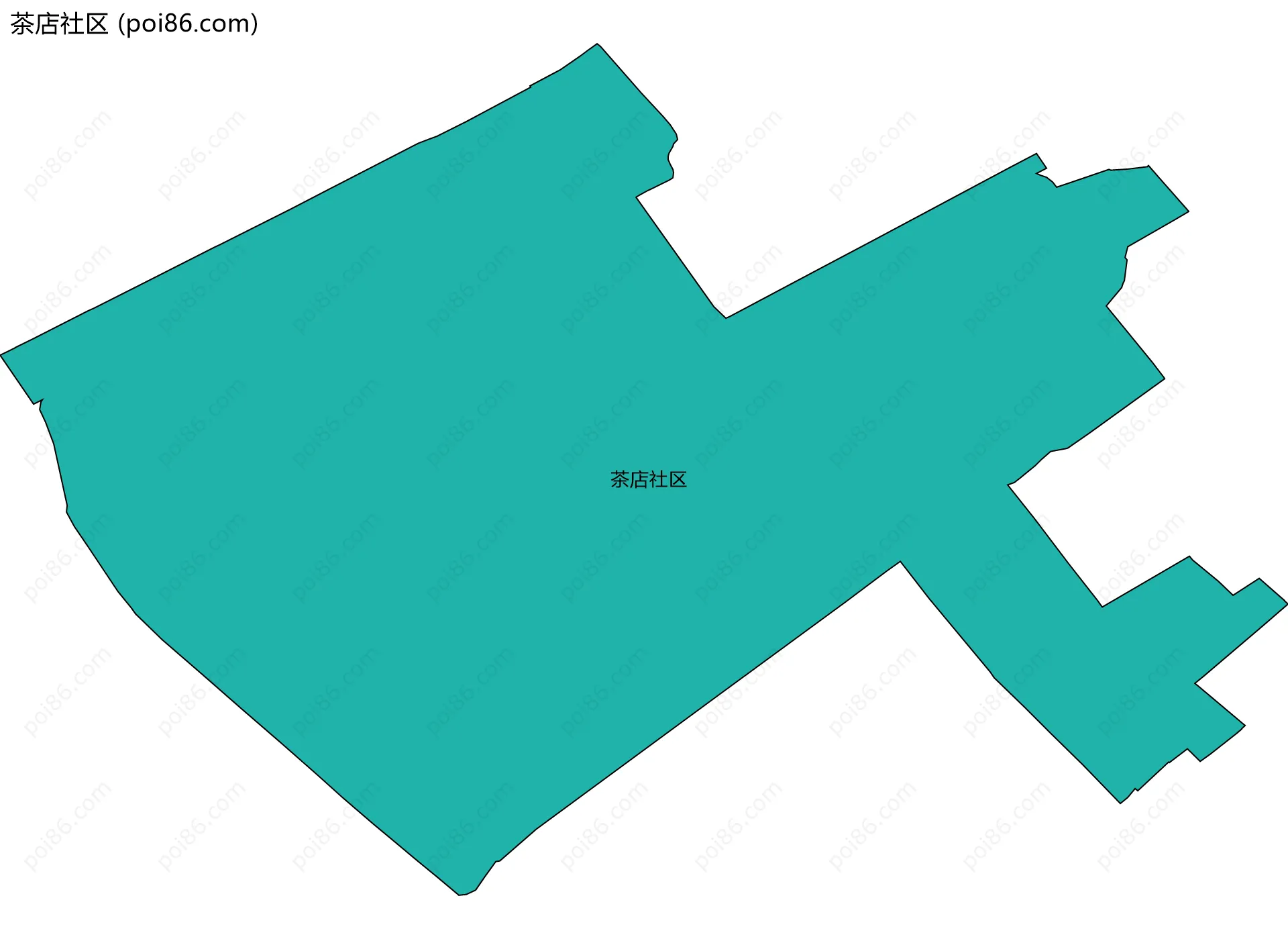 茶店社区边界地图