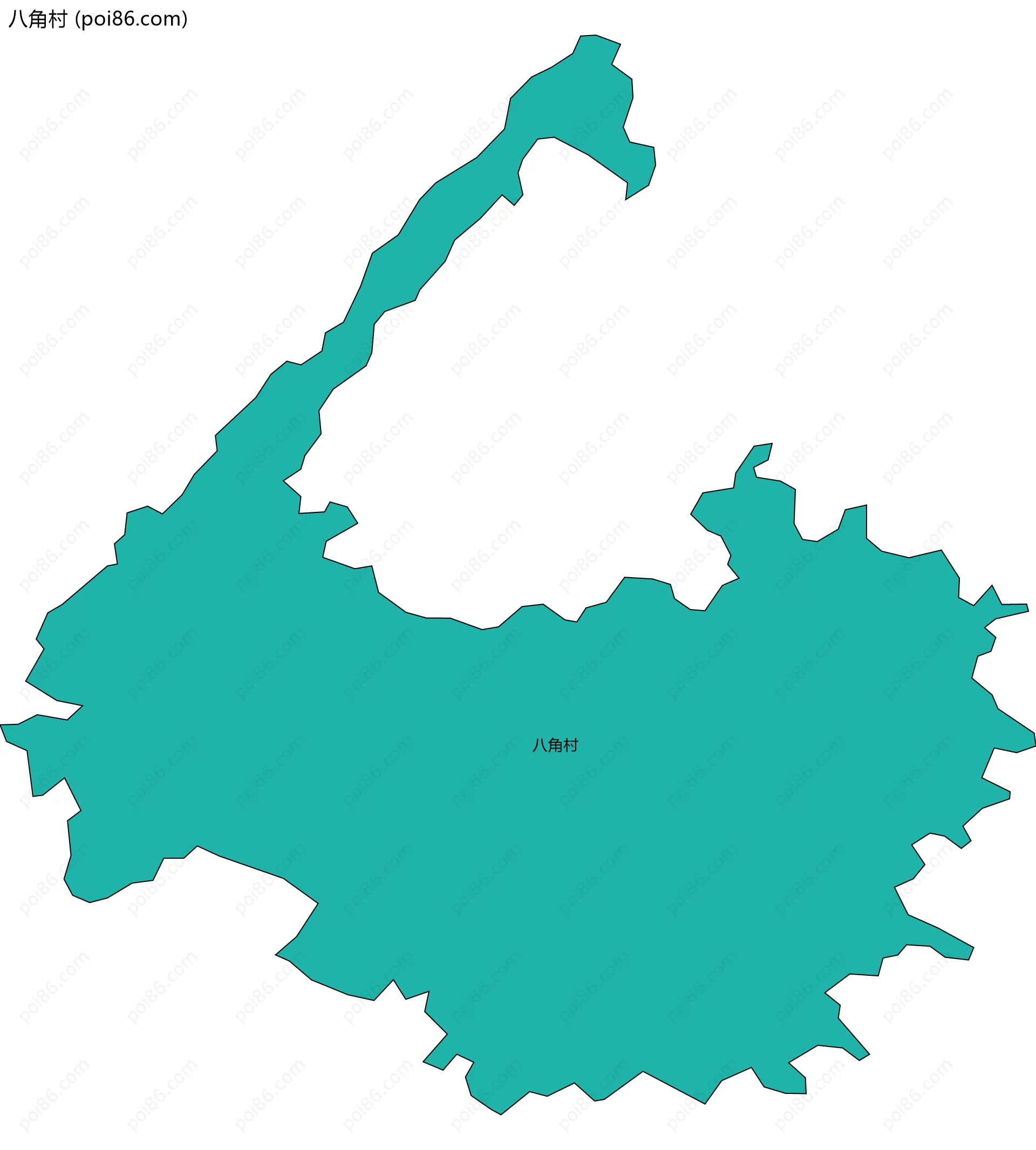 八角村边界地图