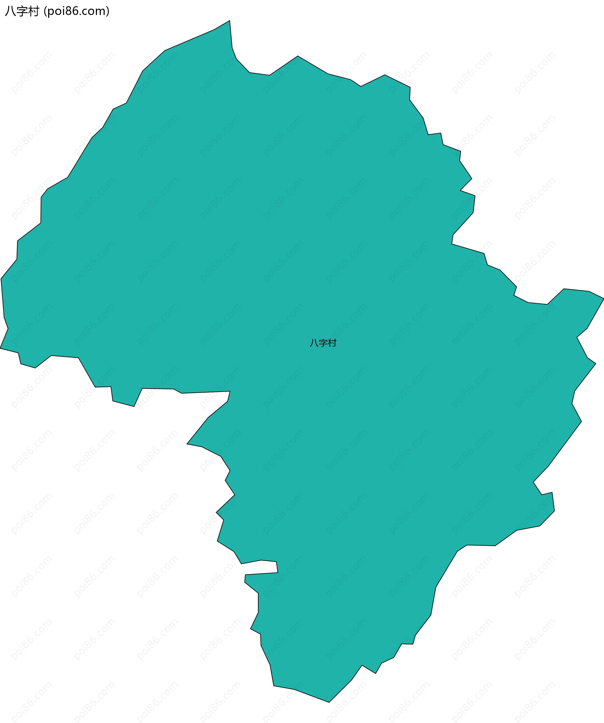 八字村边界地图