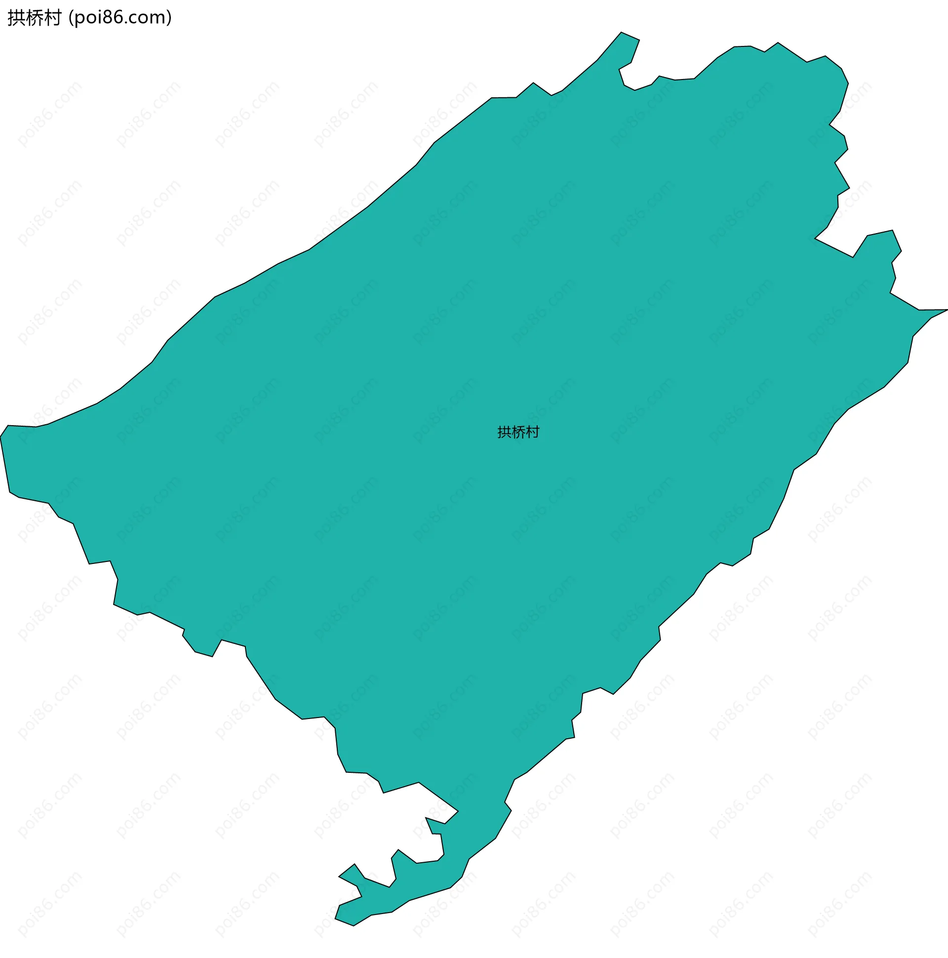 拱桥村边界地图