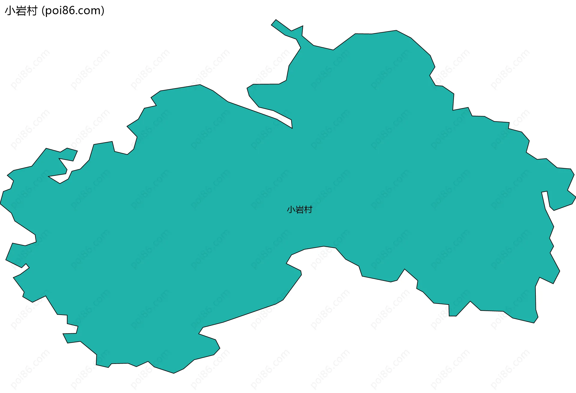 小岩村边界地图