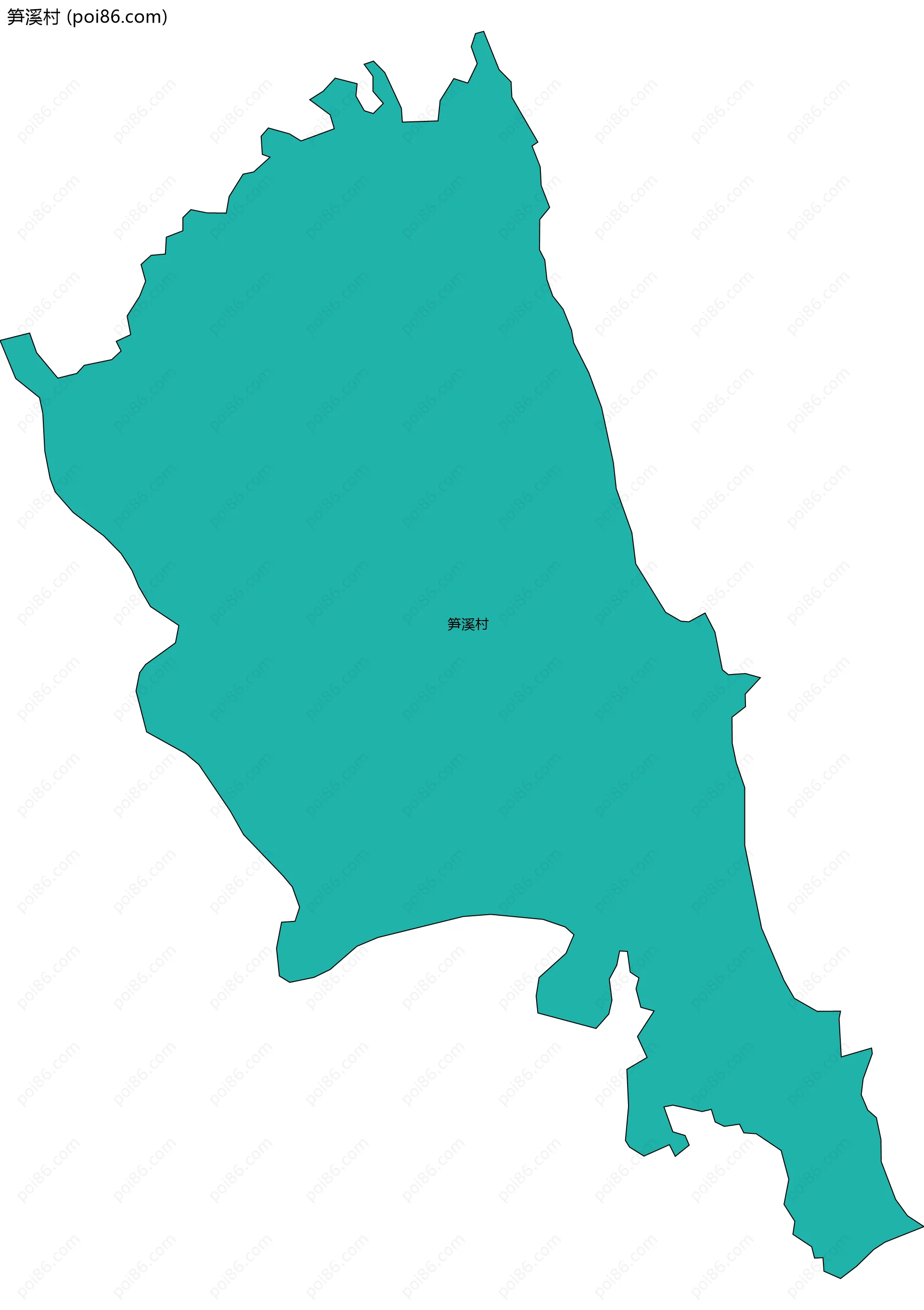 笋溪村边界地图