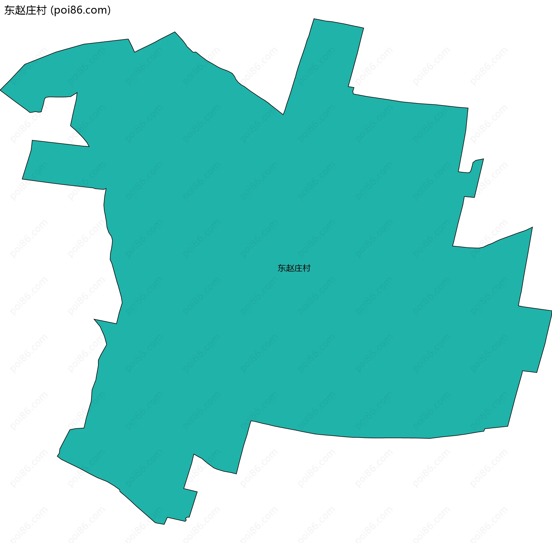 东赵庄村边界地图