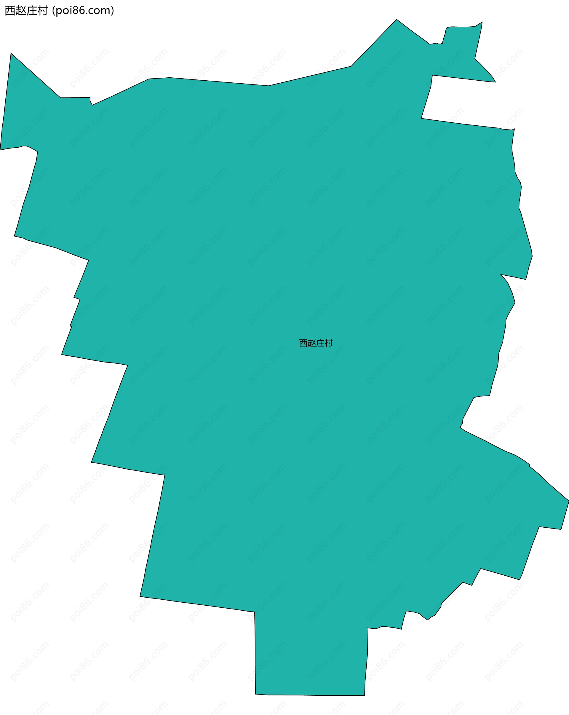 西赵庄村边界地图