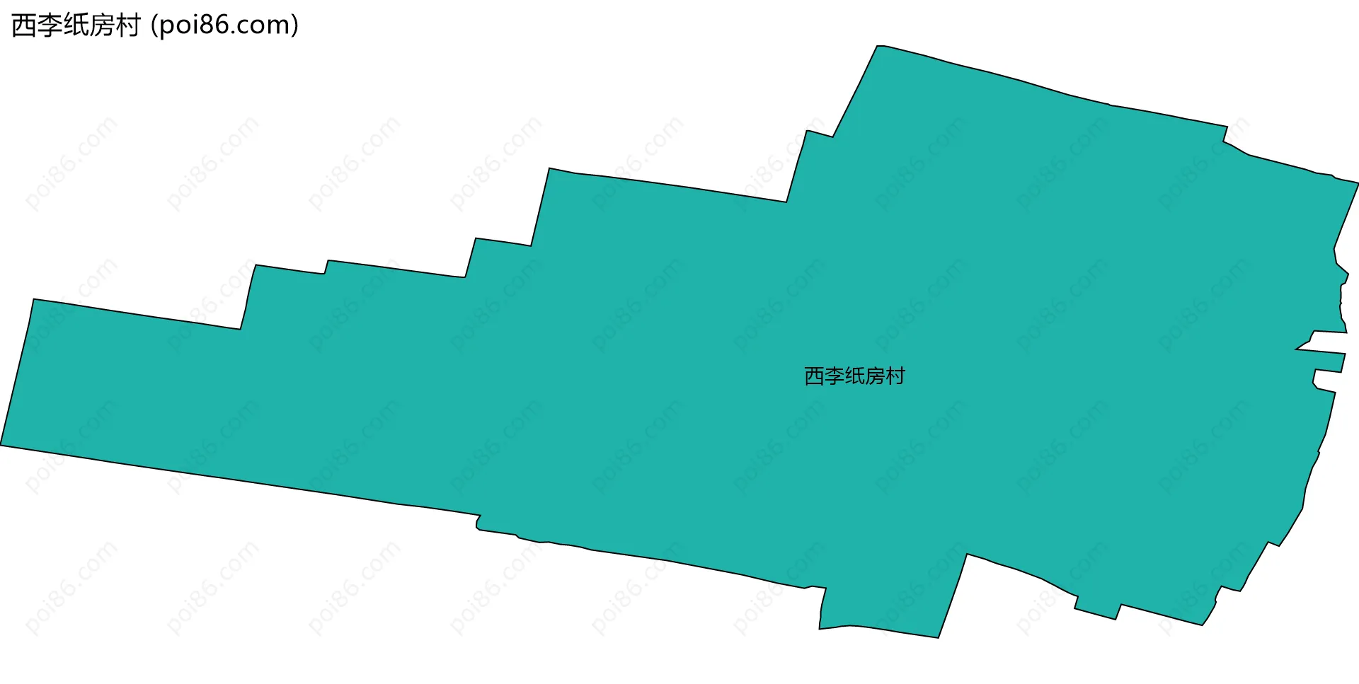 西李纸房村边界地图