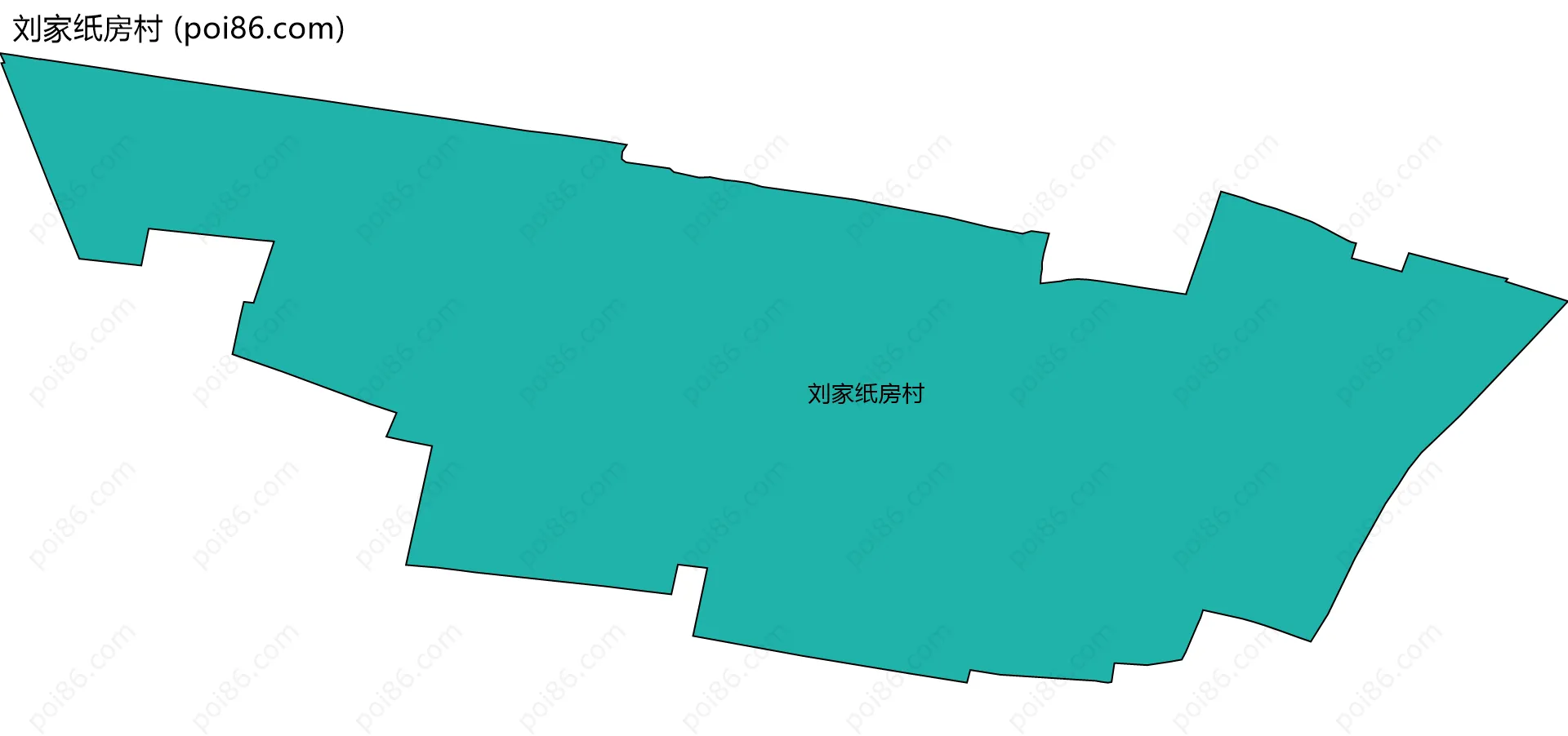 刘家纸房村边界地图