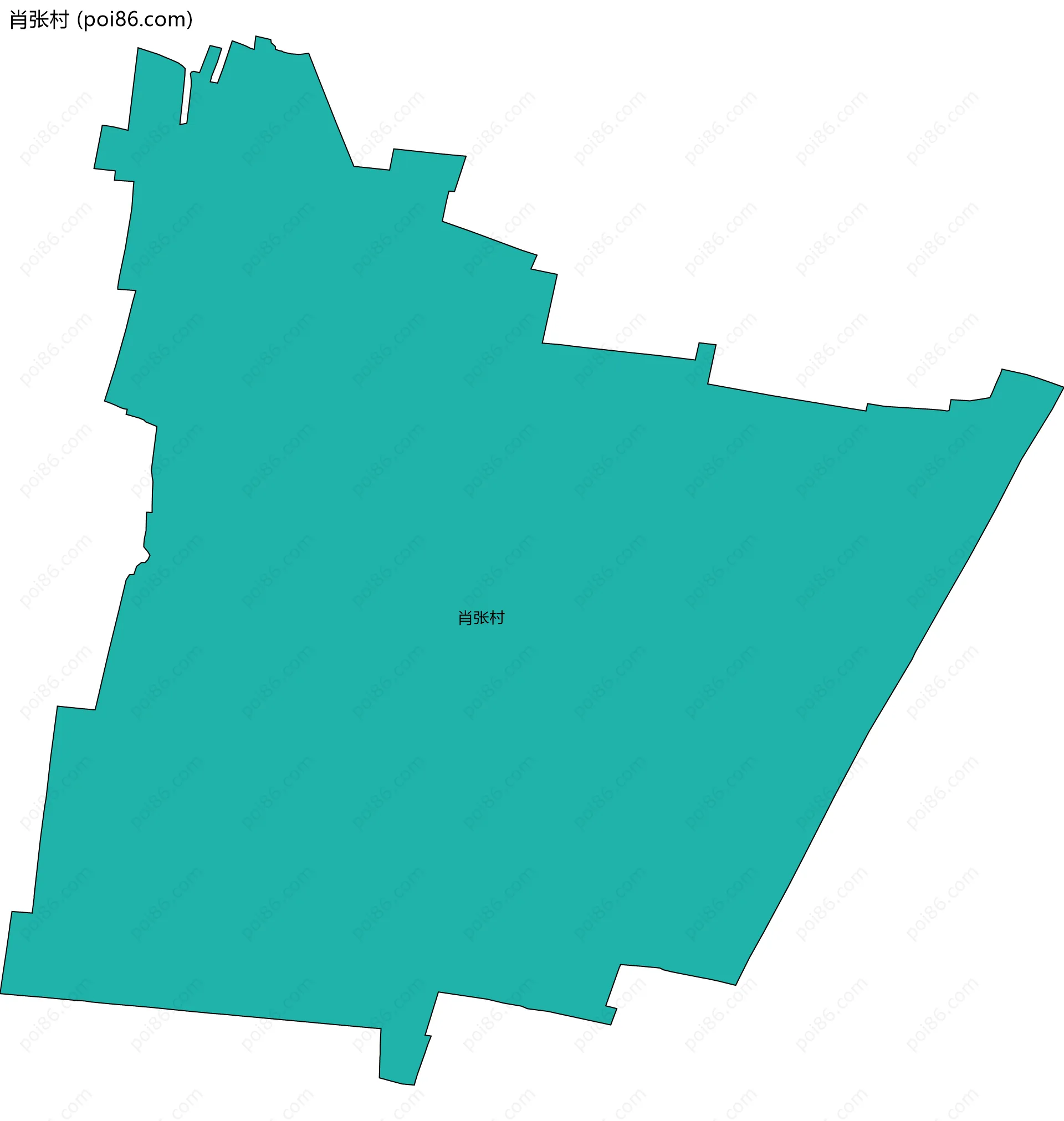肖张村边界地图