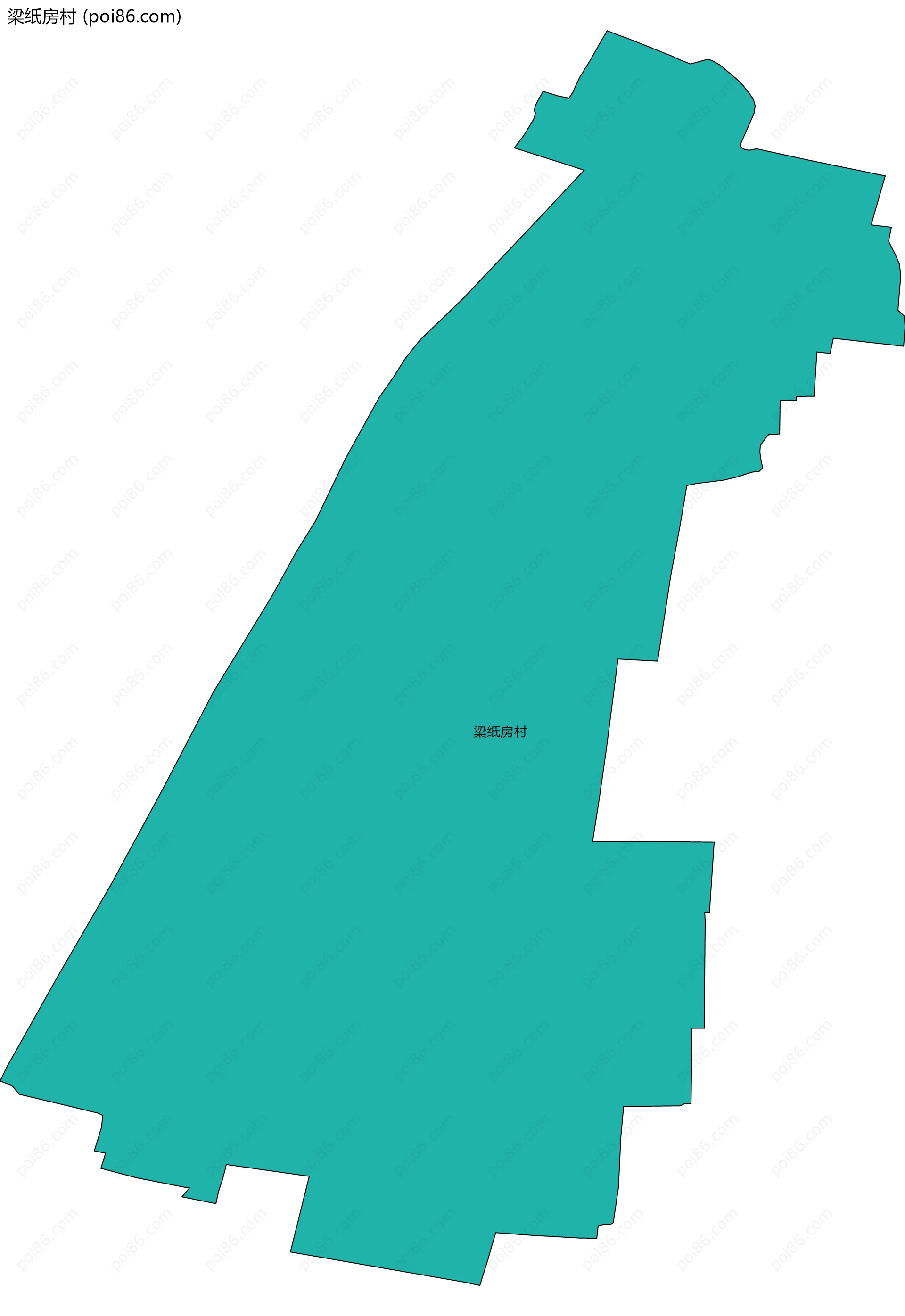 梁纸房村边界地图