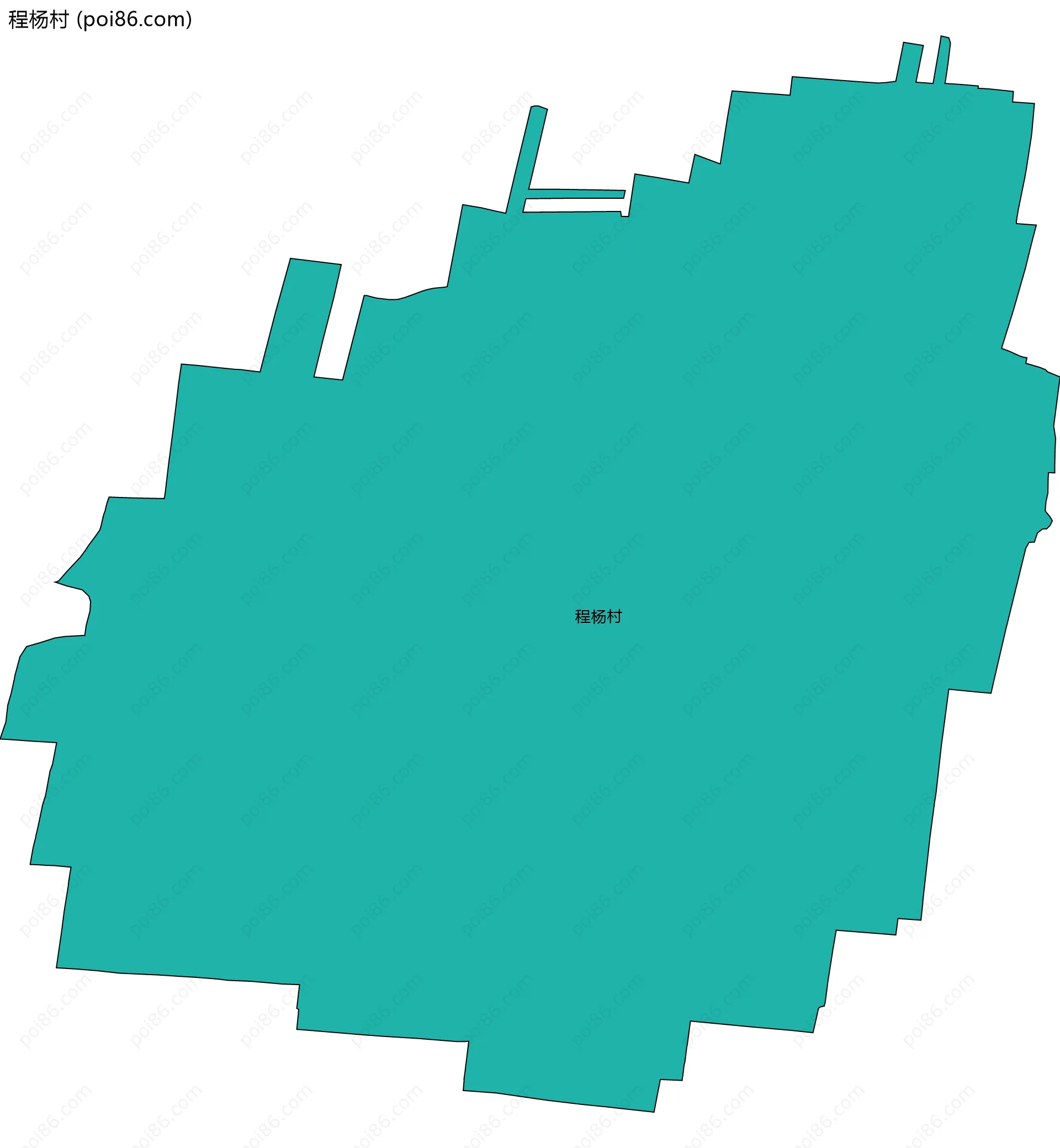 程杨村边界地图