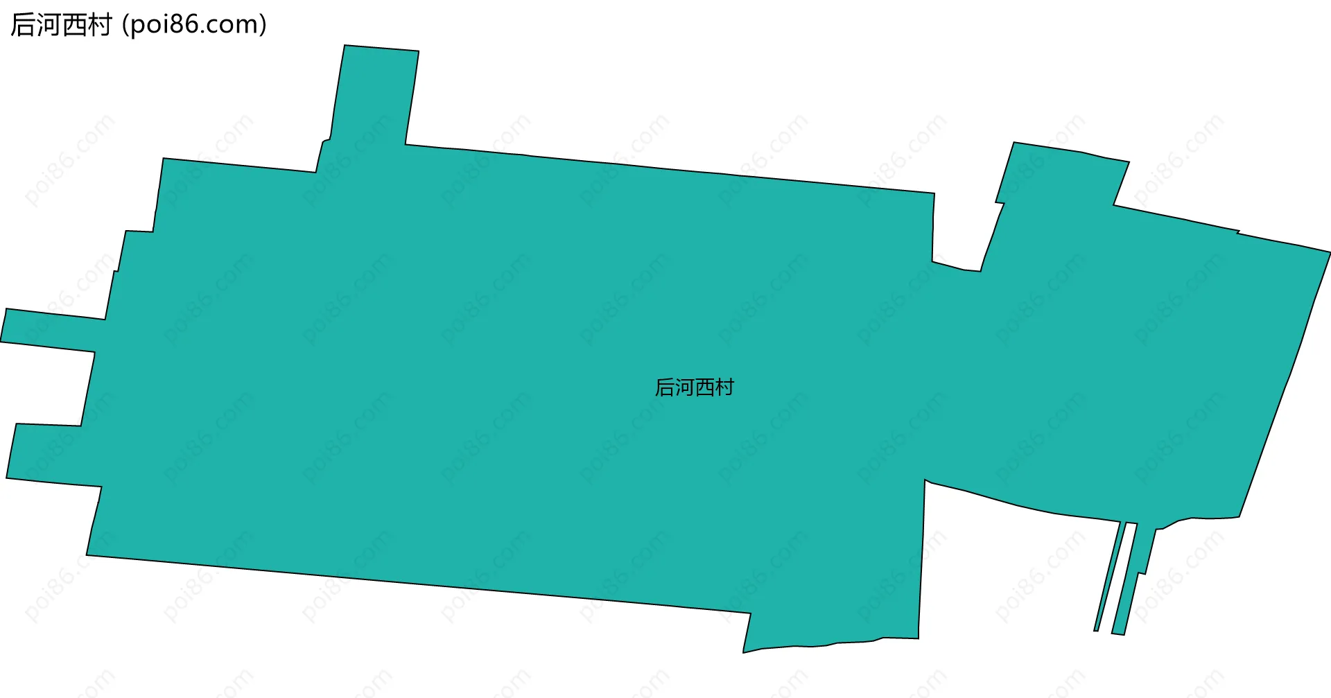 后河西村边界地图