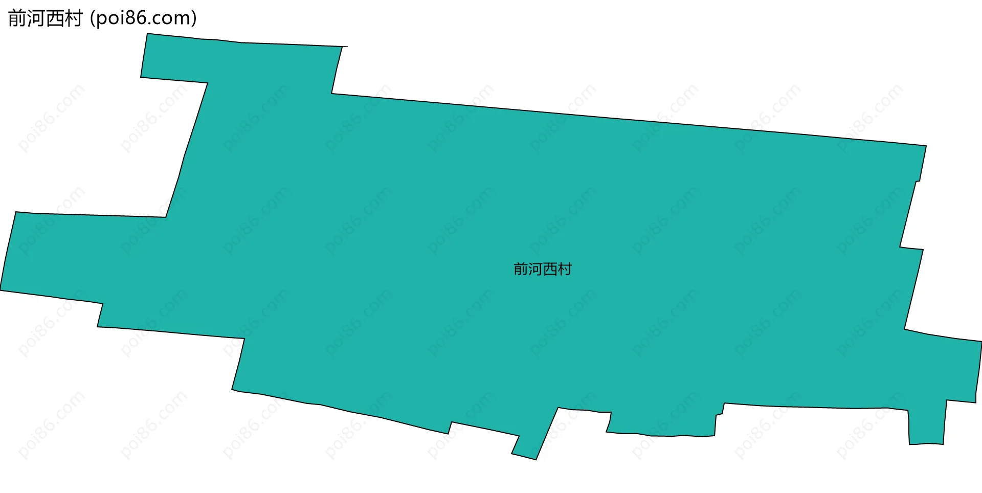 前河西村边界地图