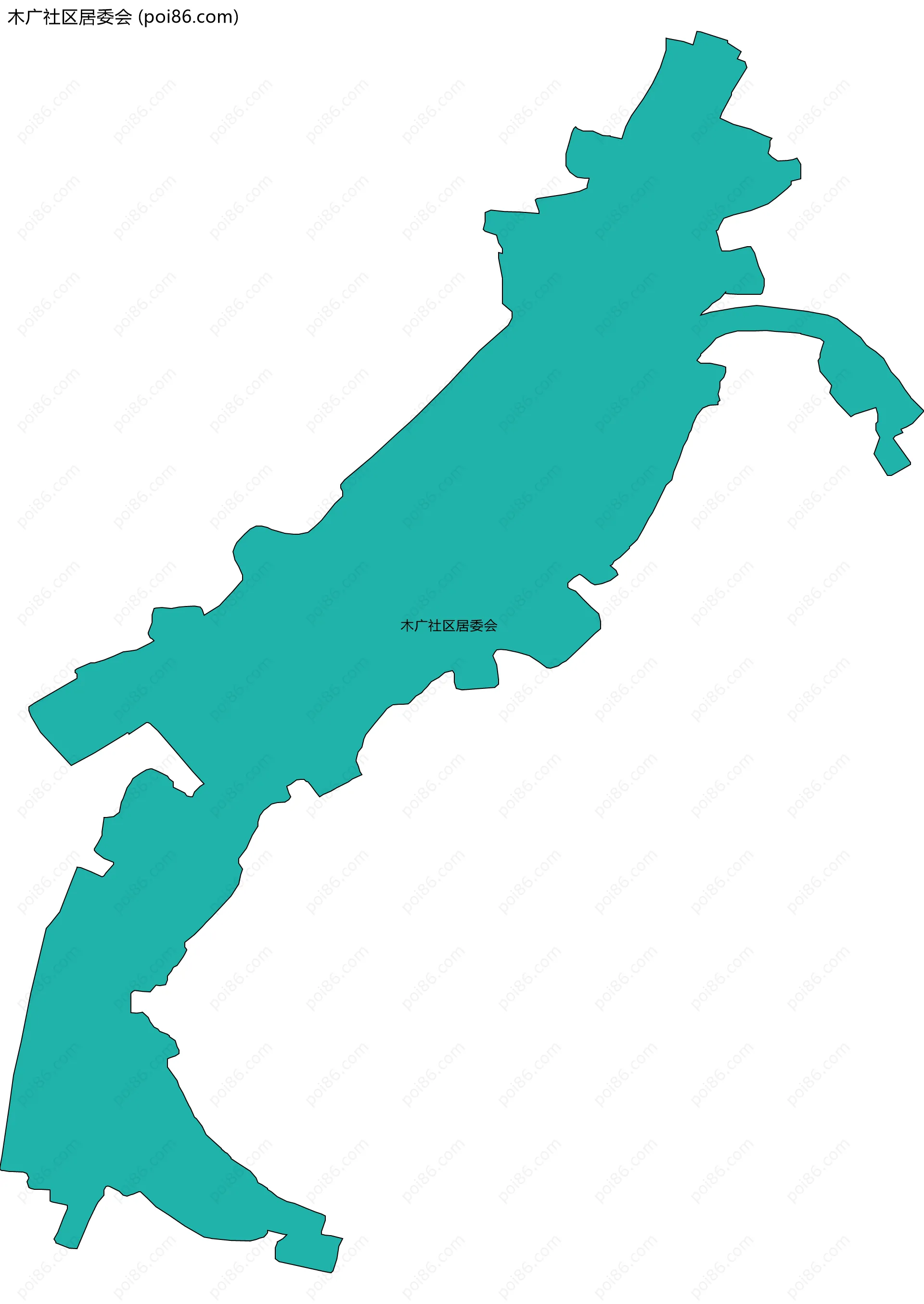 木广社区居委会边界地图