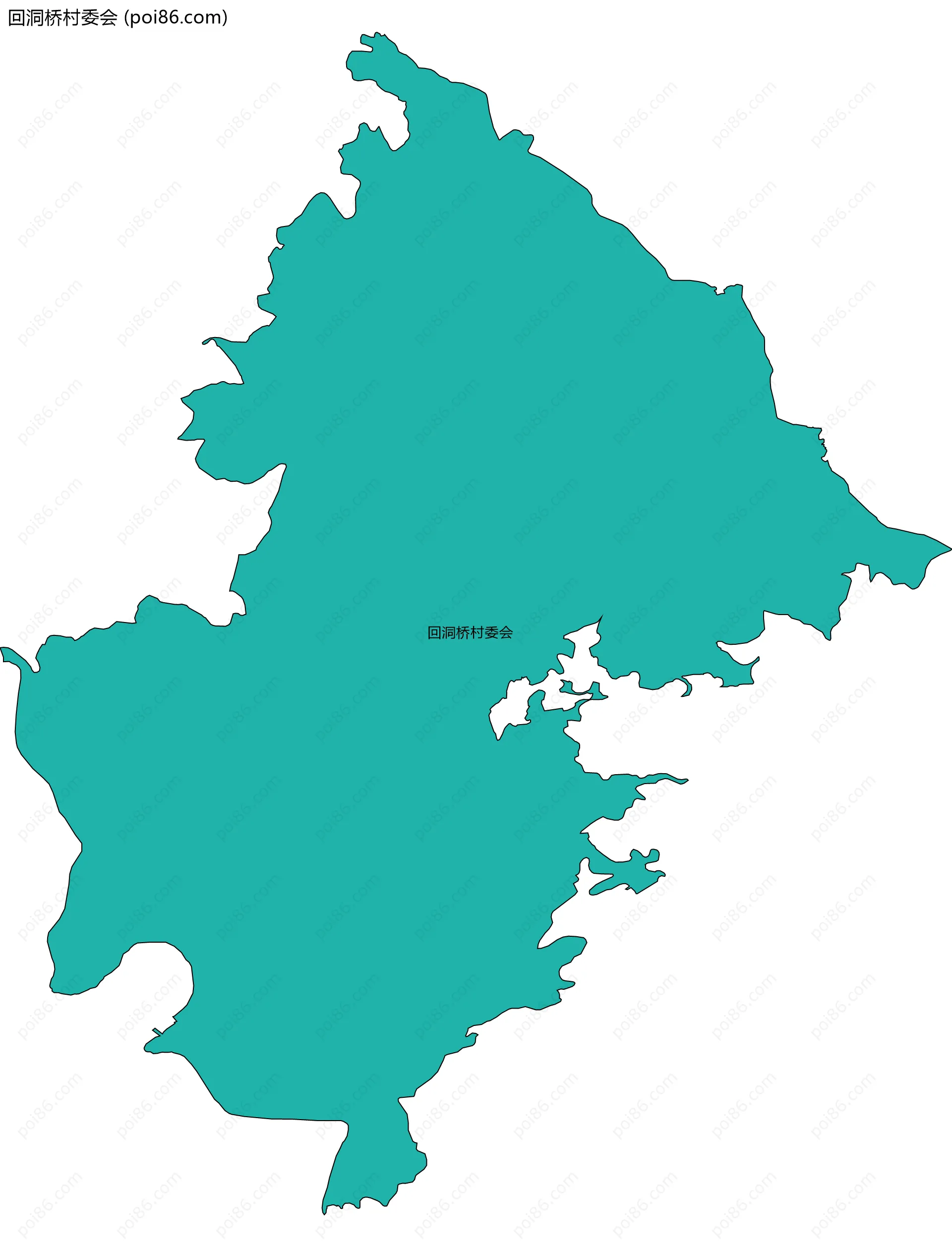 回洞桥村委会边界地图