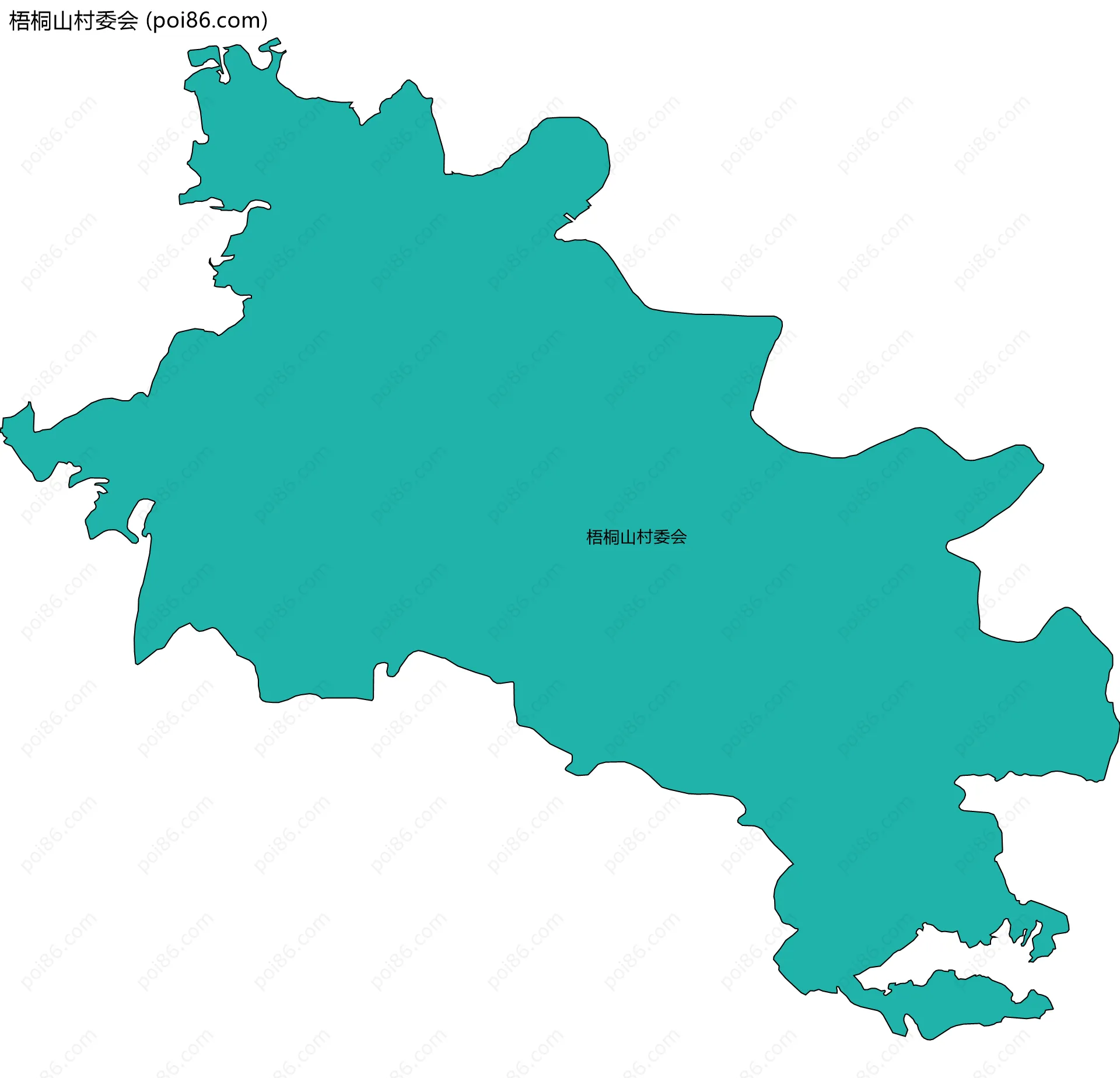 梧桐山村委会边界地图