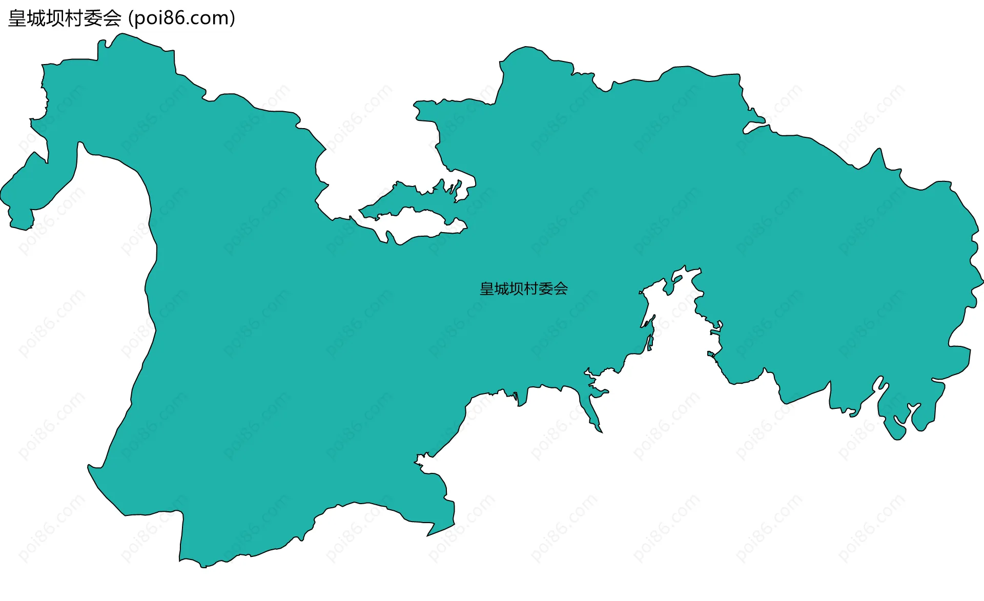 皇城坝村委会边界地图