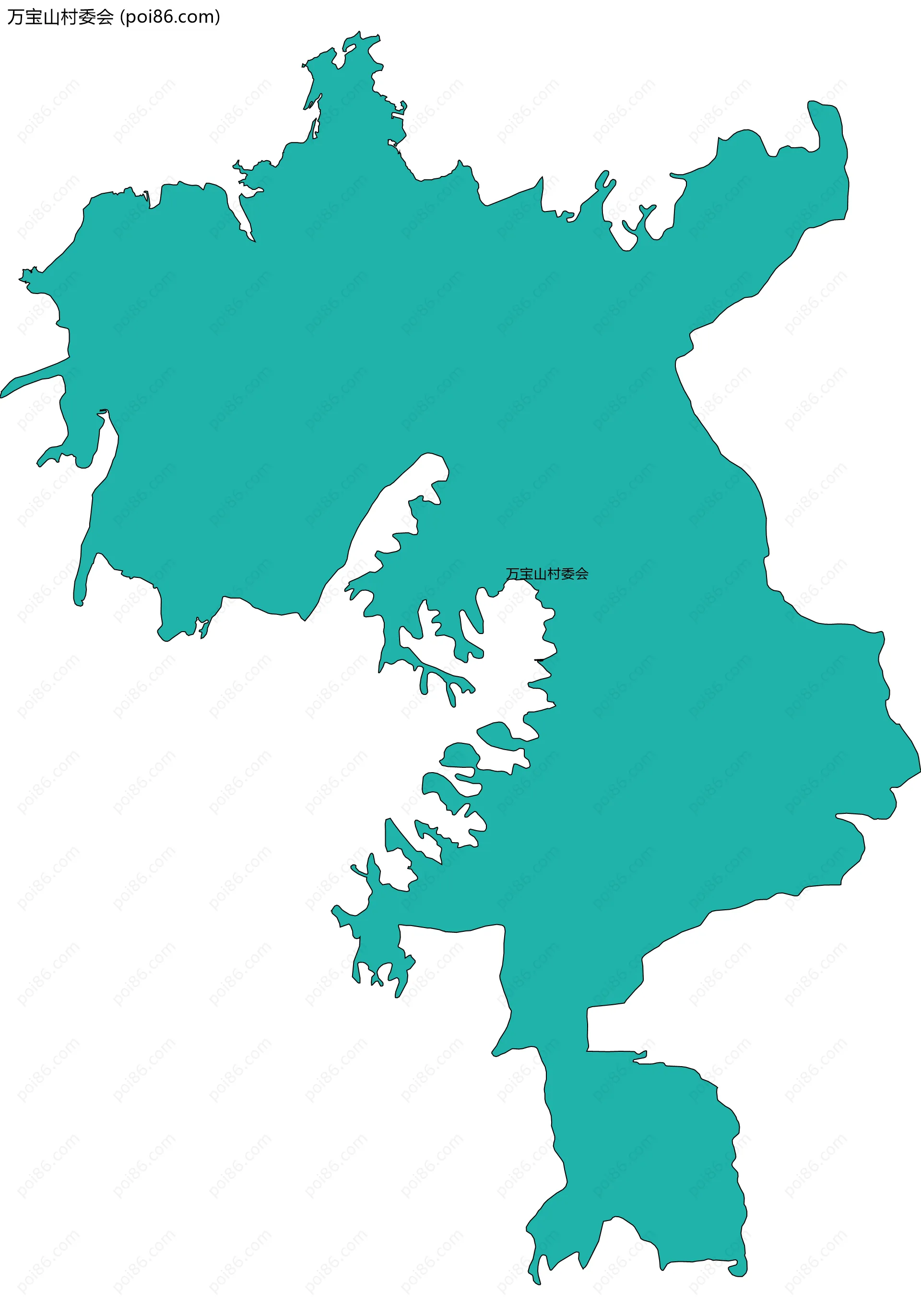 万宝山村委会边界地图