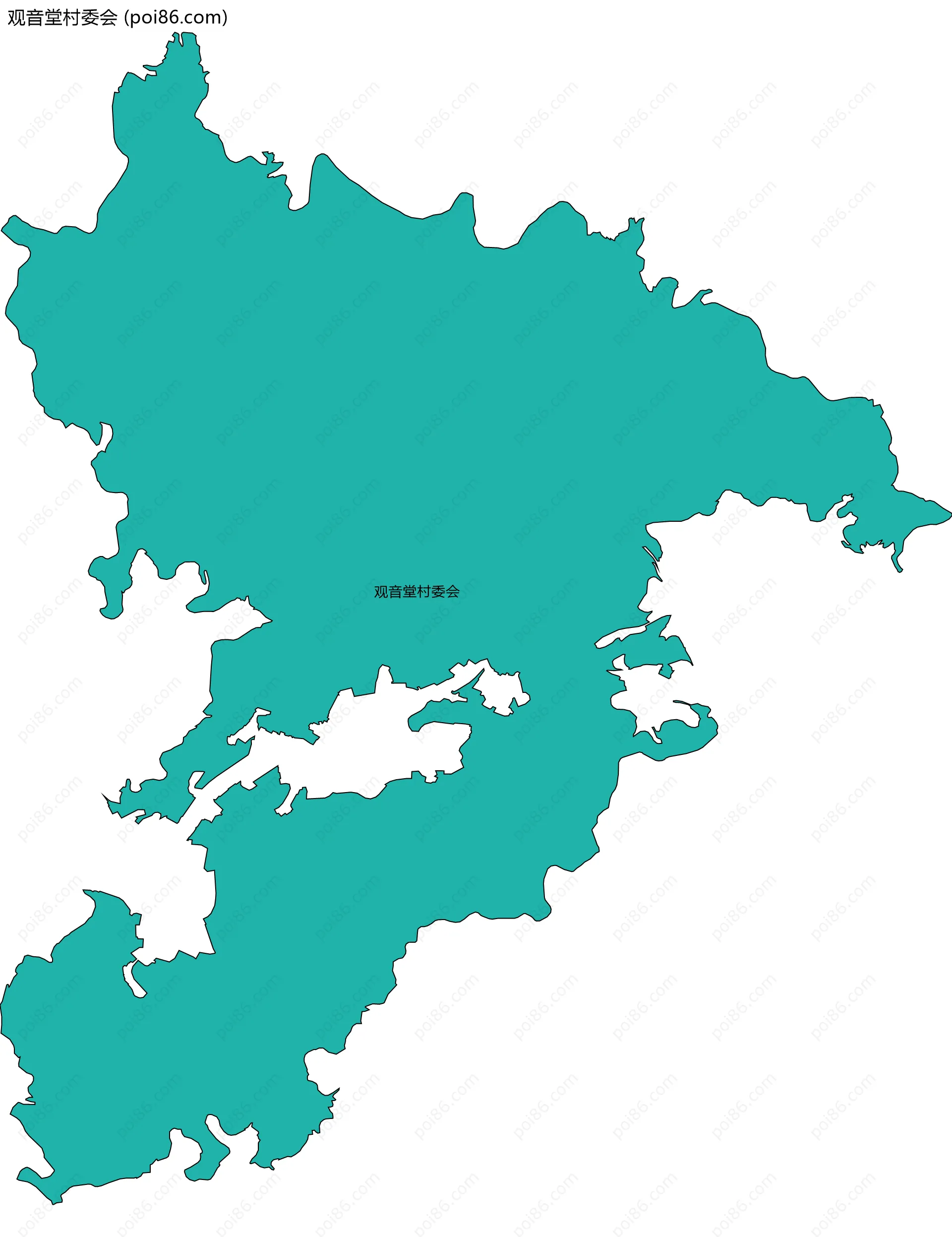 观音堂村委会边界地图