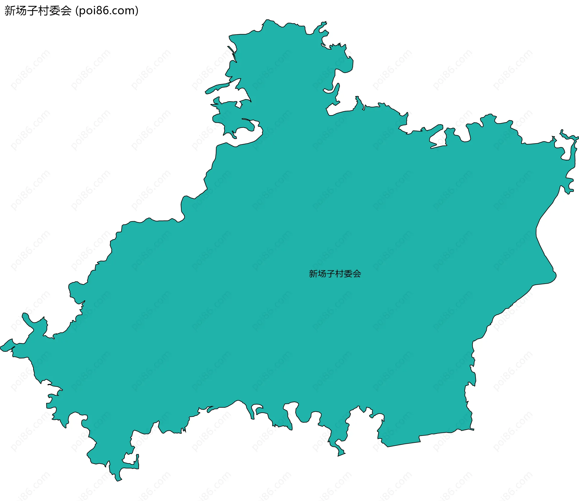 新场子村委会边界地图