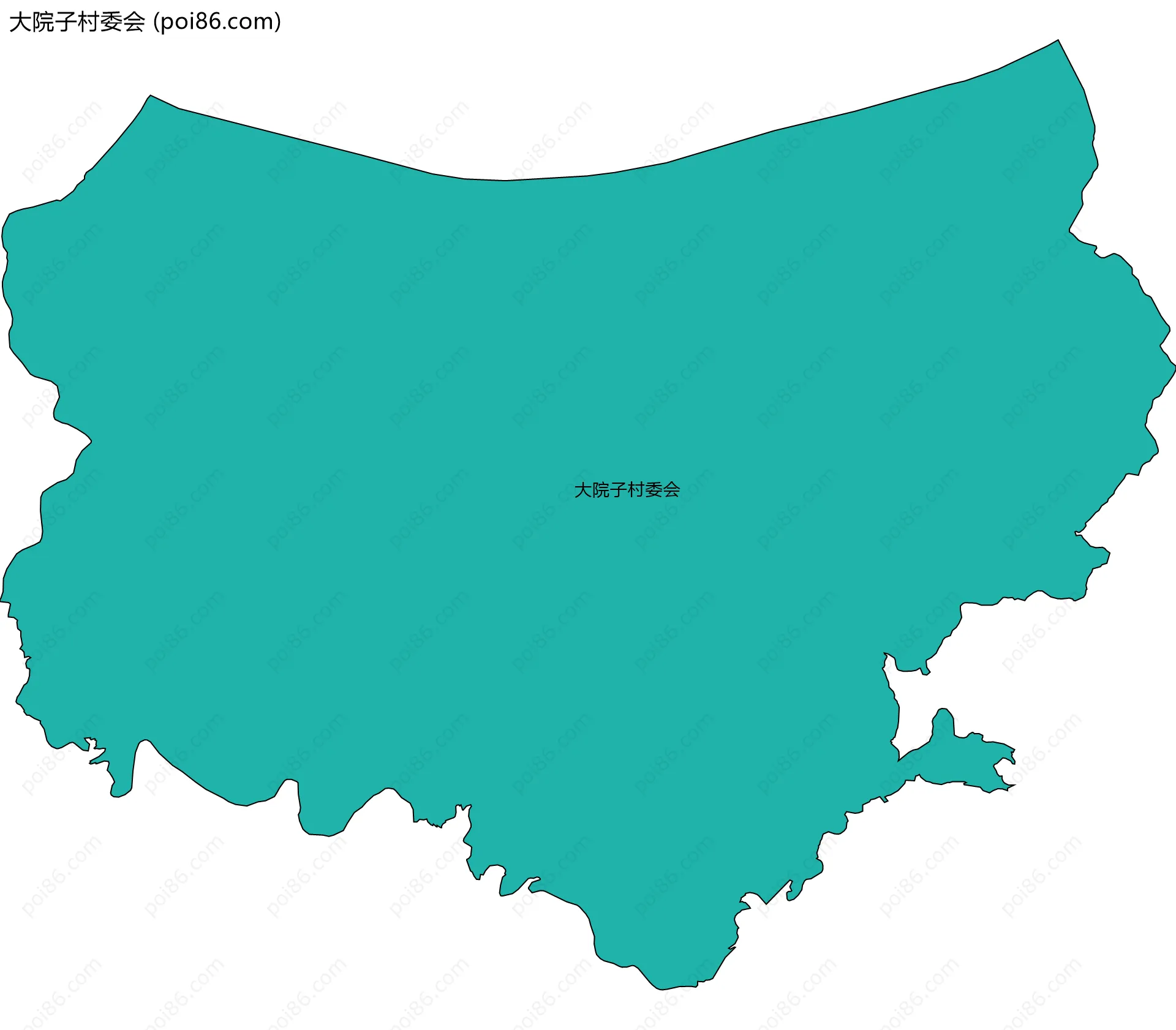 大院子村委会边界地图