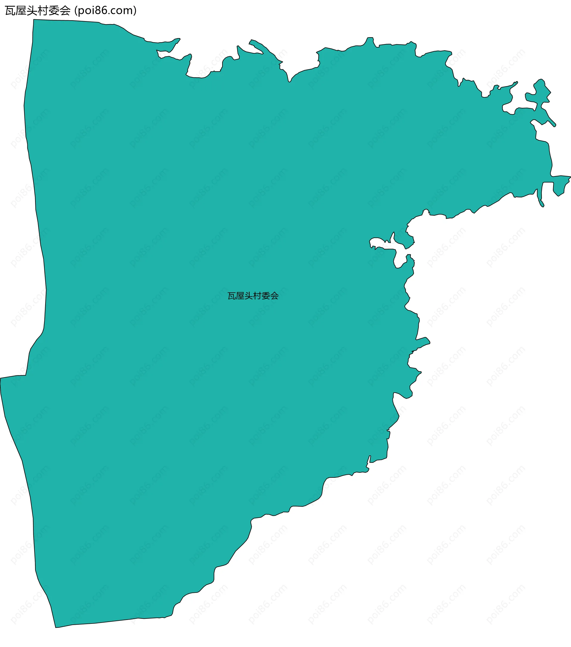 瓦屋头村委会边界地图