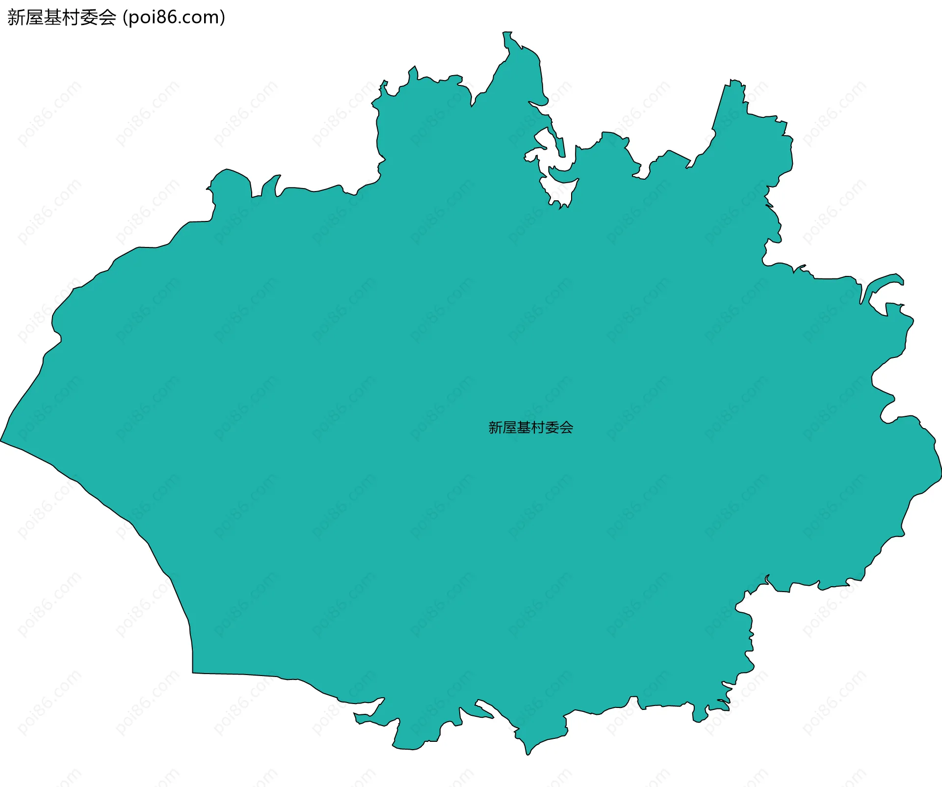 新屋基村委会边界地图