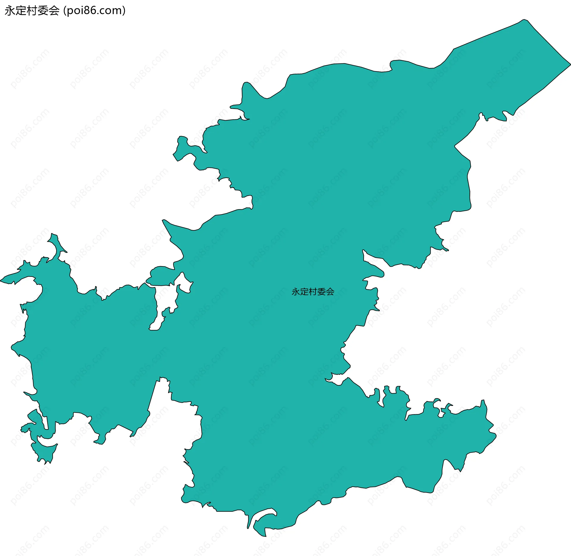 永定村委会边界地图