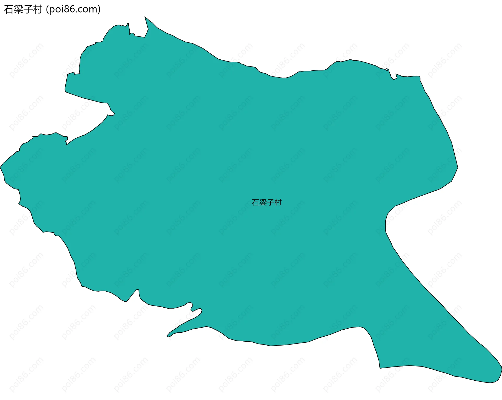 石梁子村边界地图