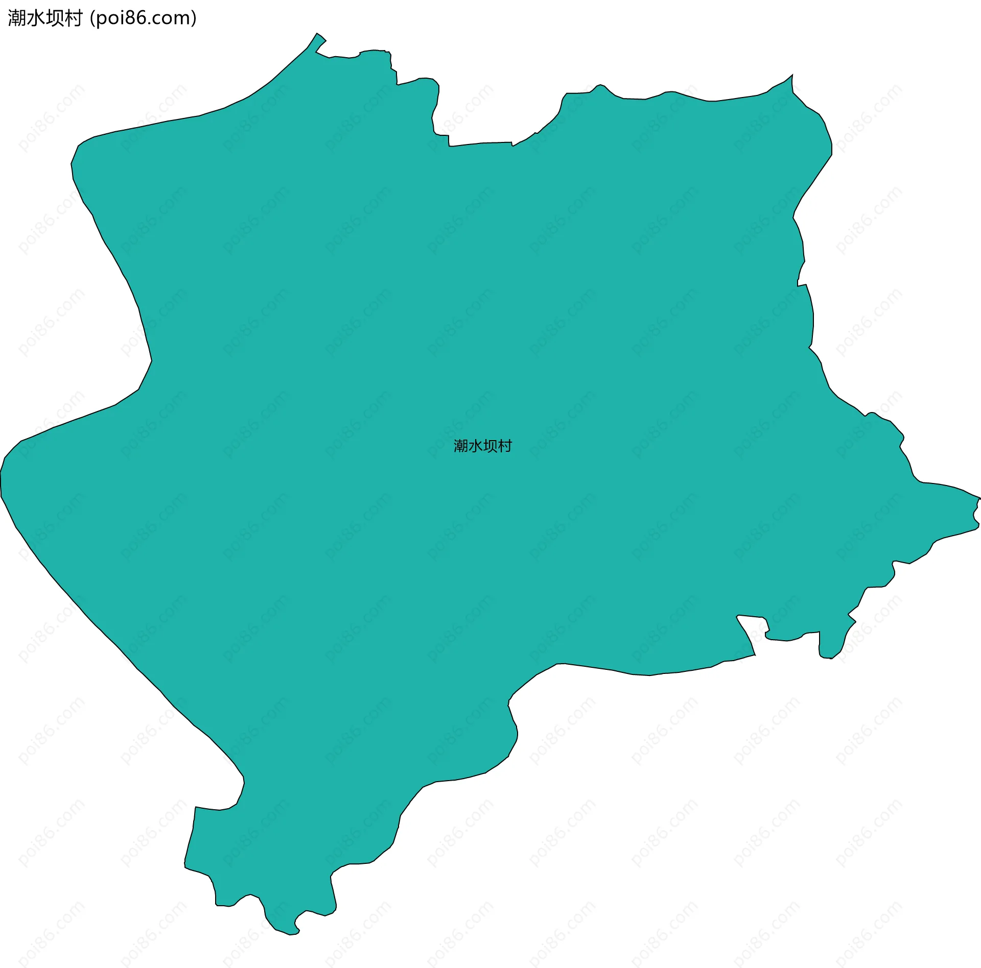 潮水坝村边界地图