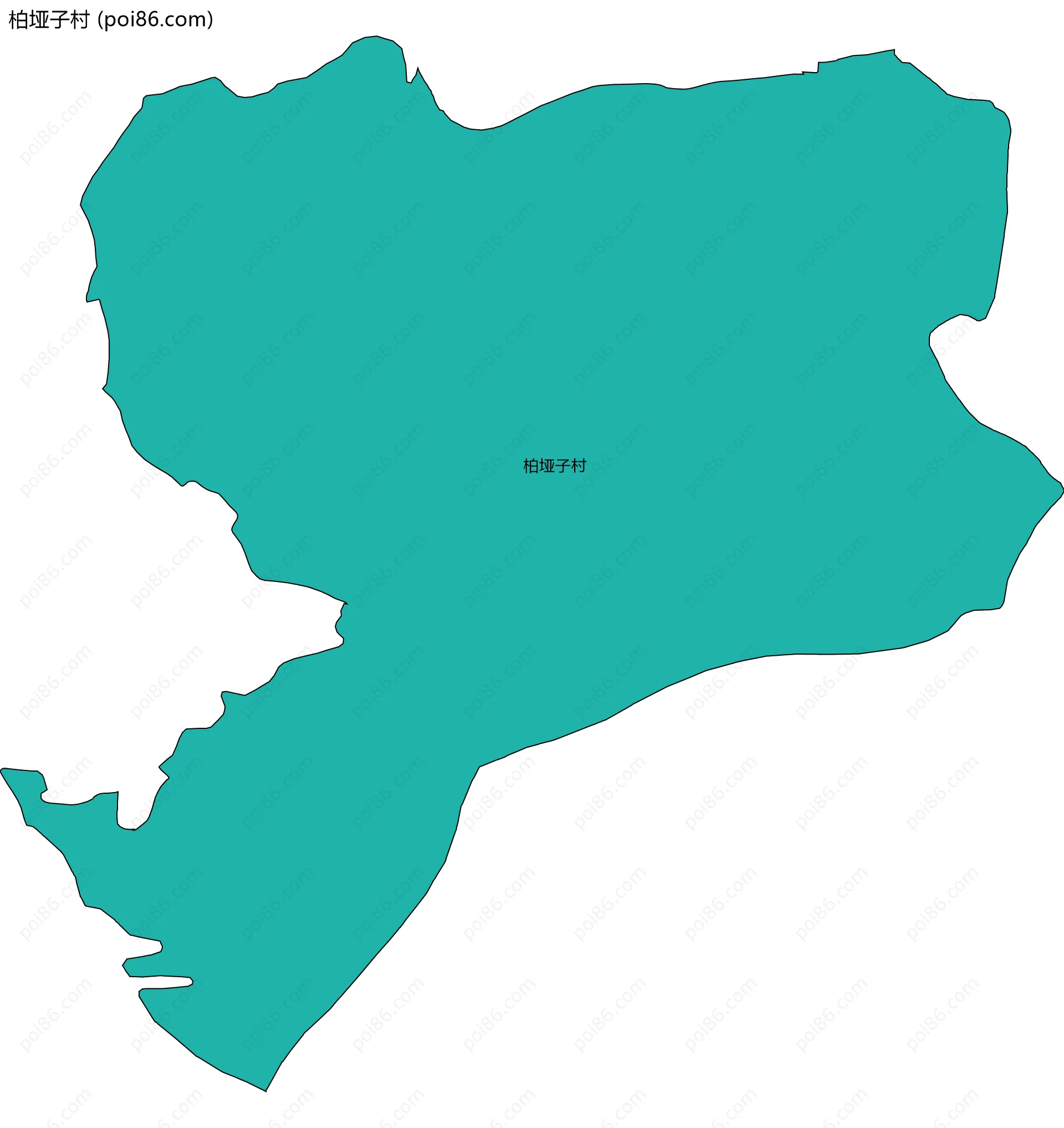 柏垭子村边界地图