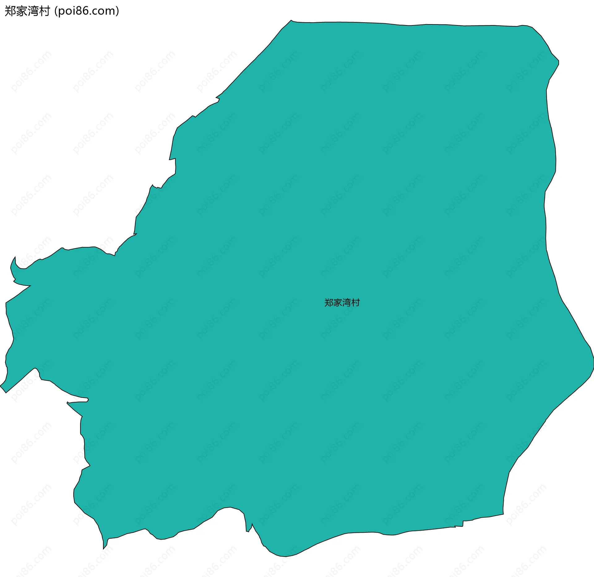 郑家湾村边界地图