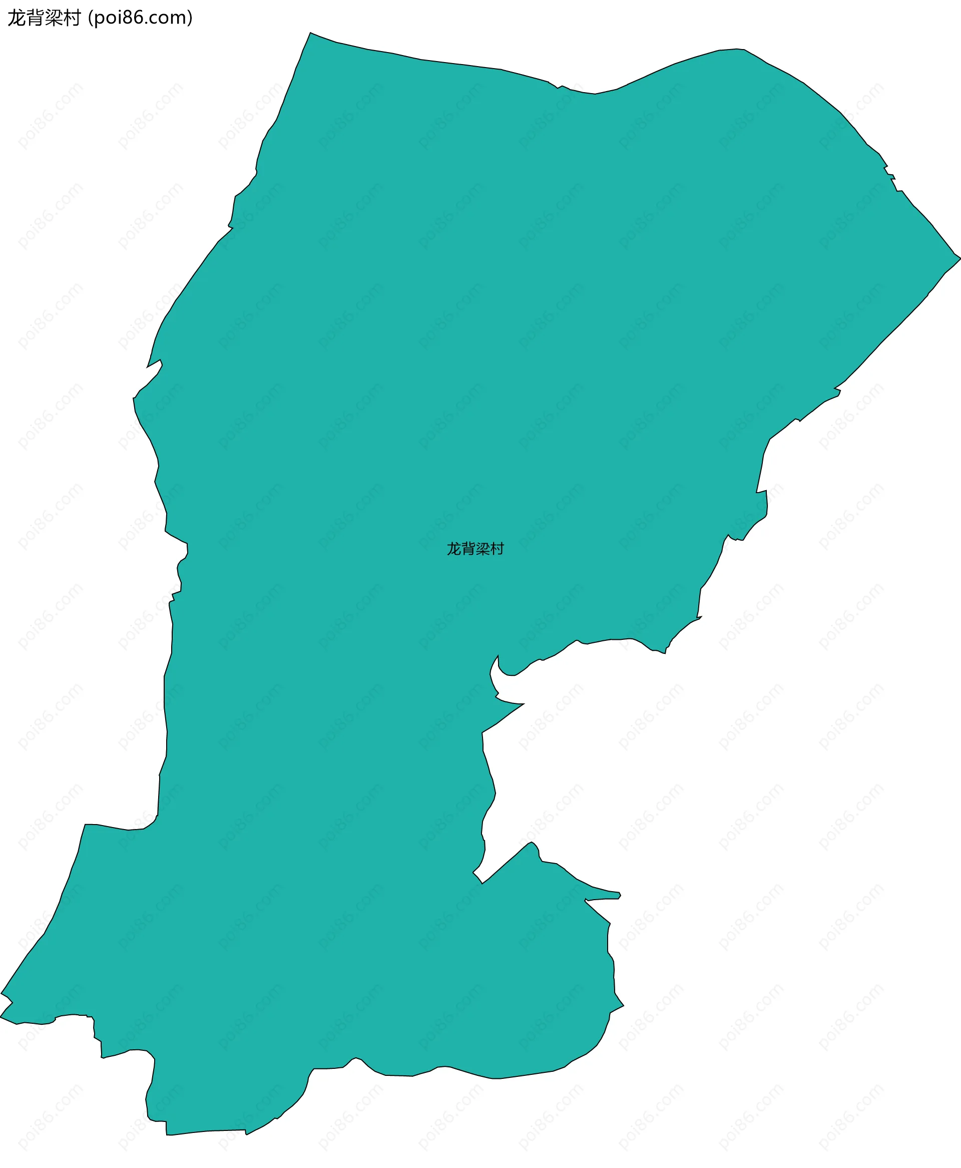 龙背梁村边界地图