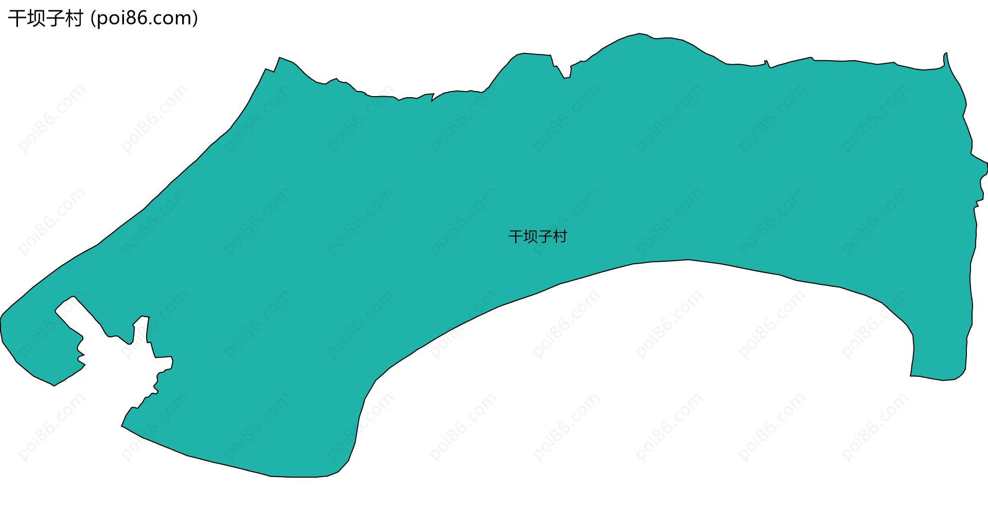 干坝子村边界地图