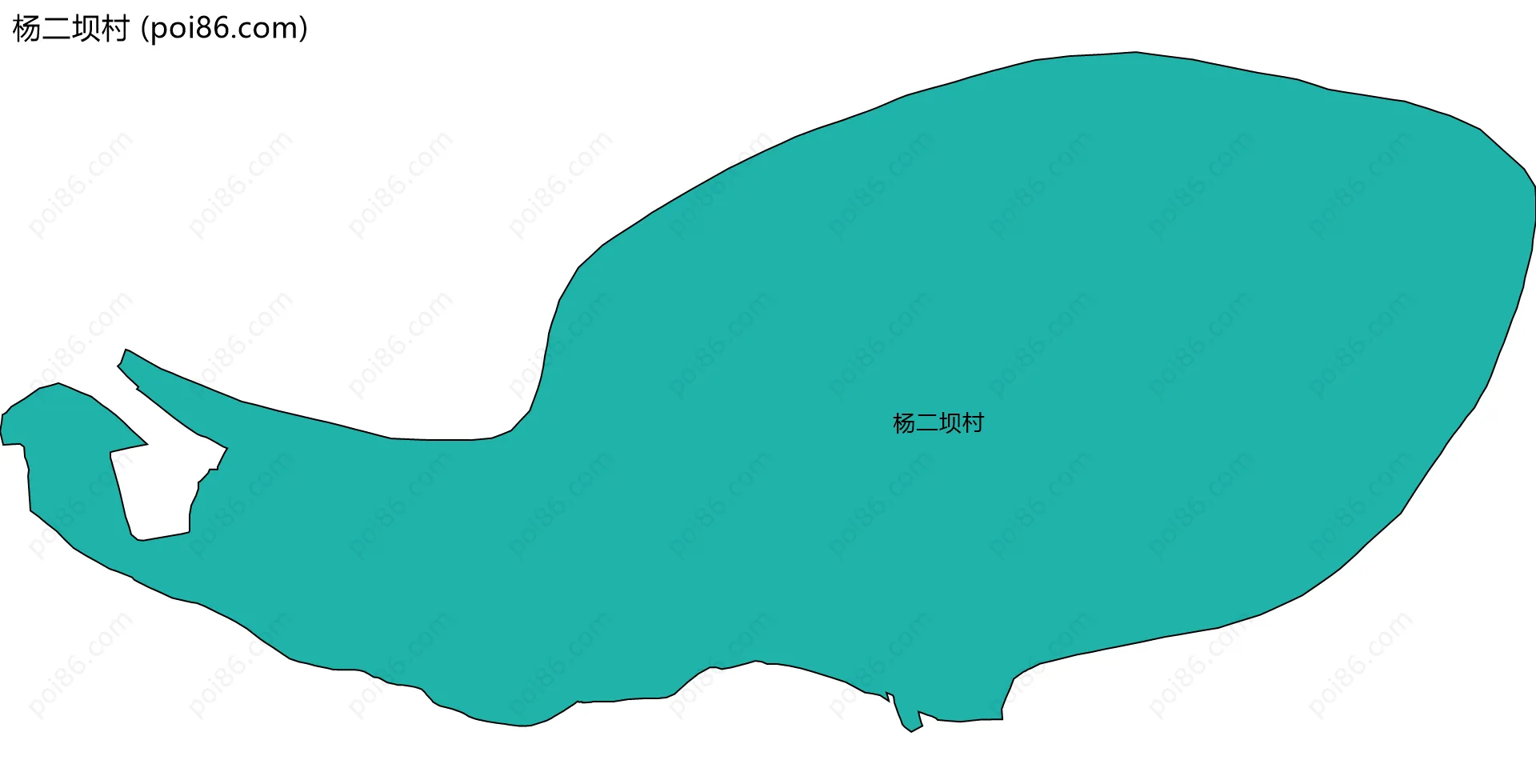 杨二坝村边界地图