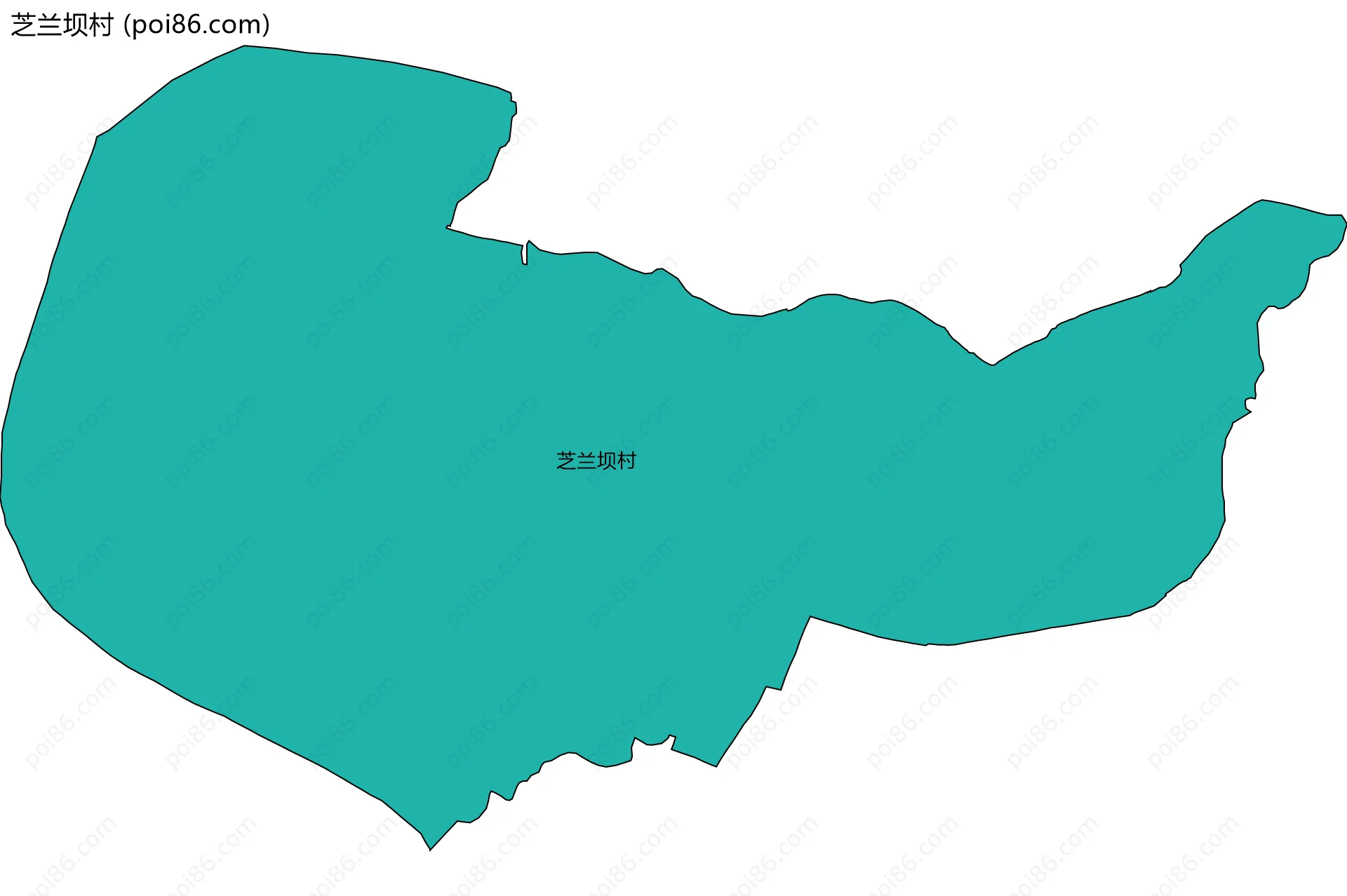 芝兰坝村边界地图