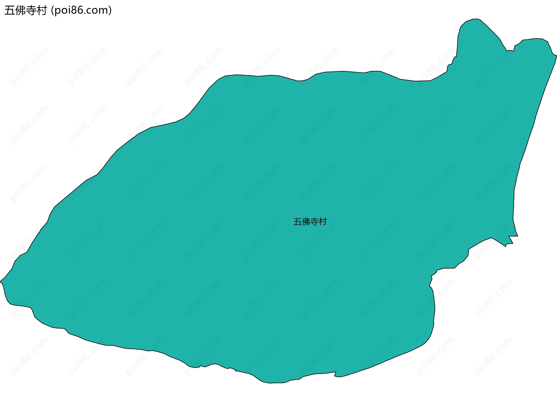 五佛寺村边界地图