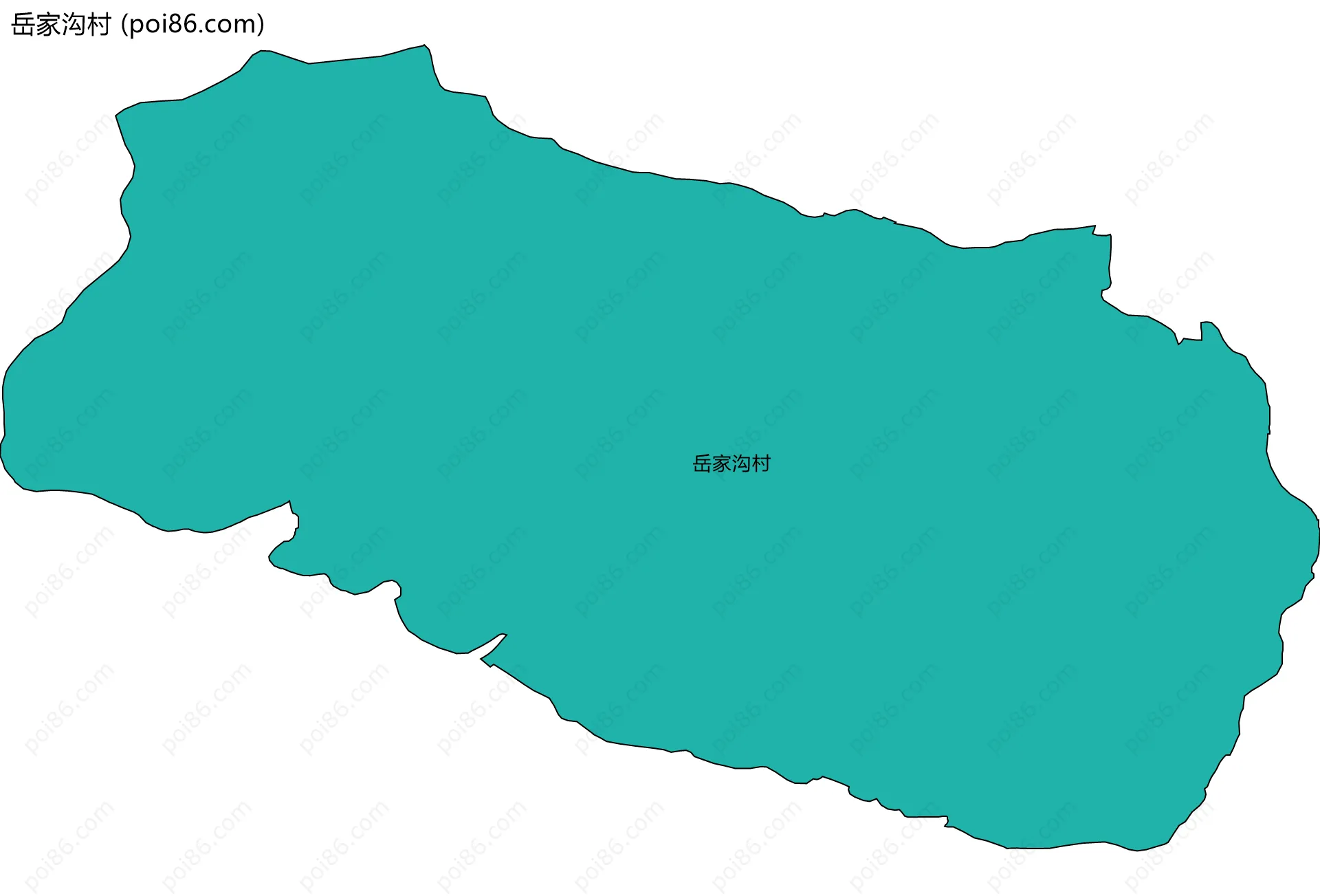 岳家沟村边界地图