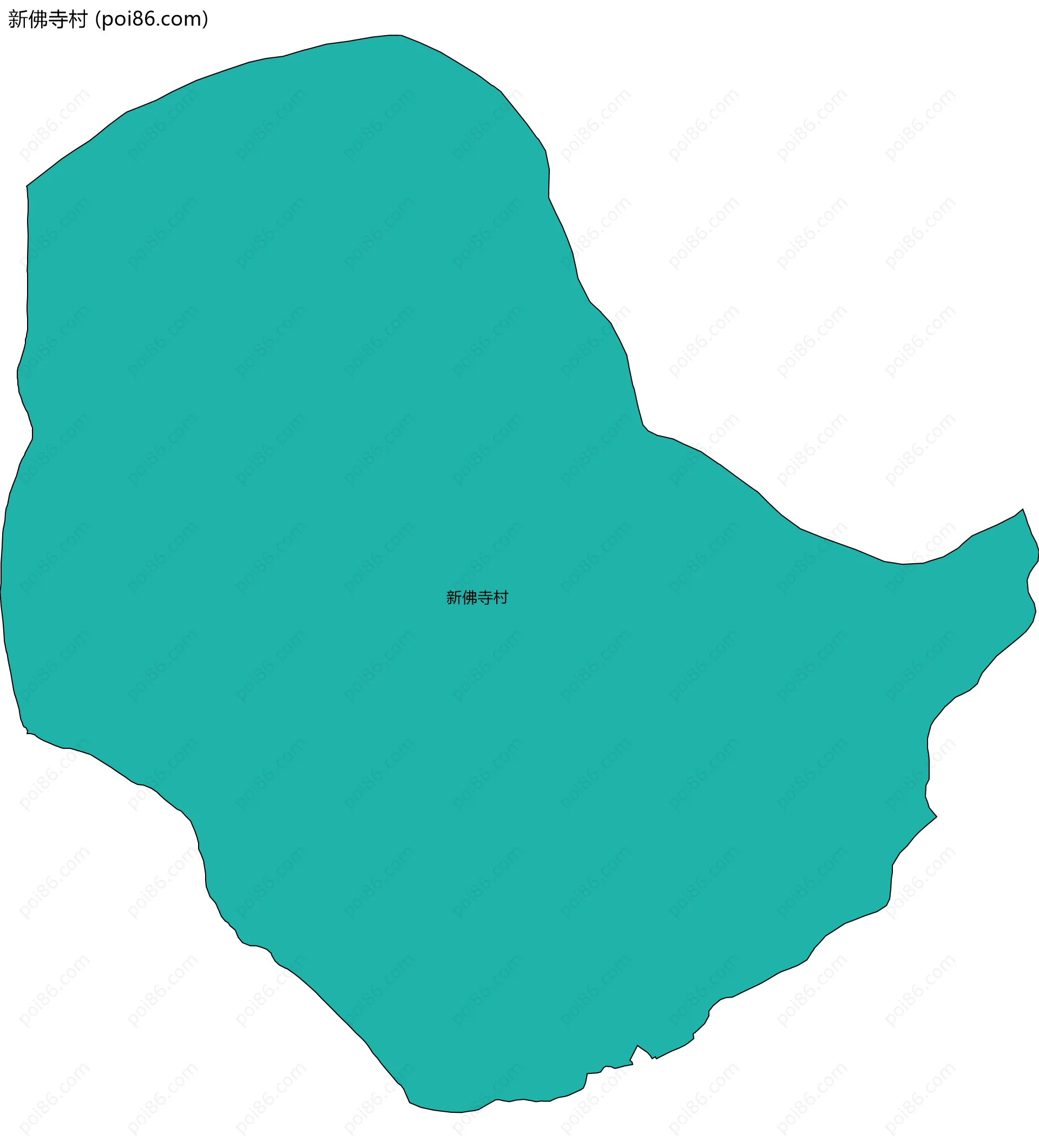 新佛寺村边界地图