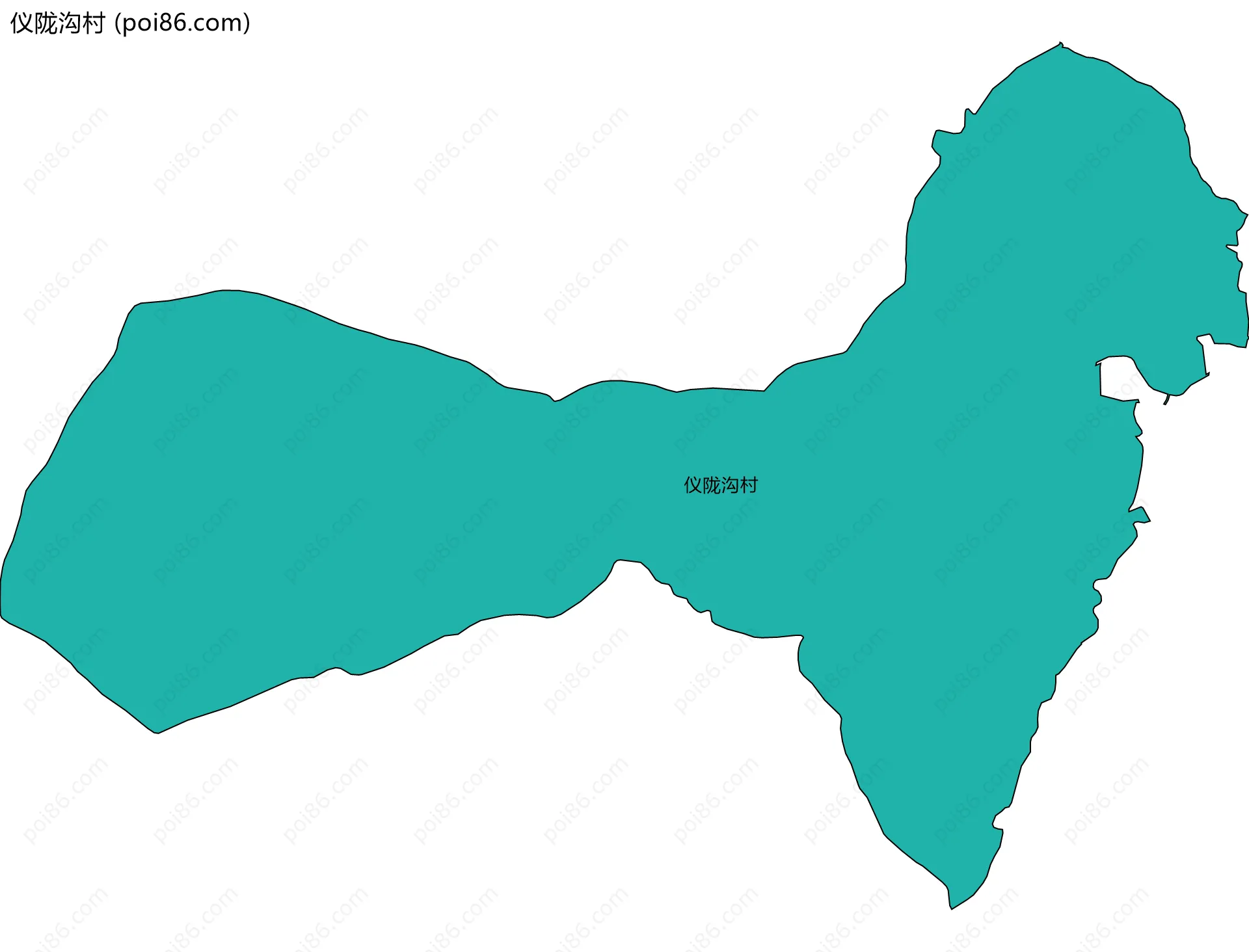 仪陇沟村边界地图