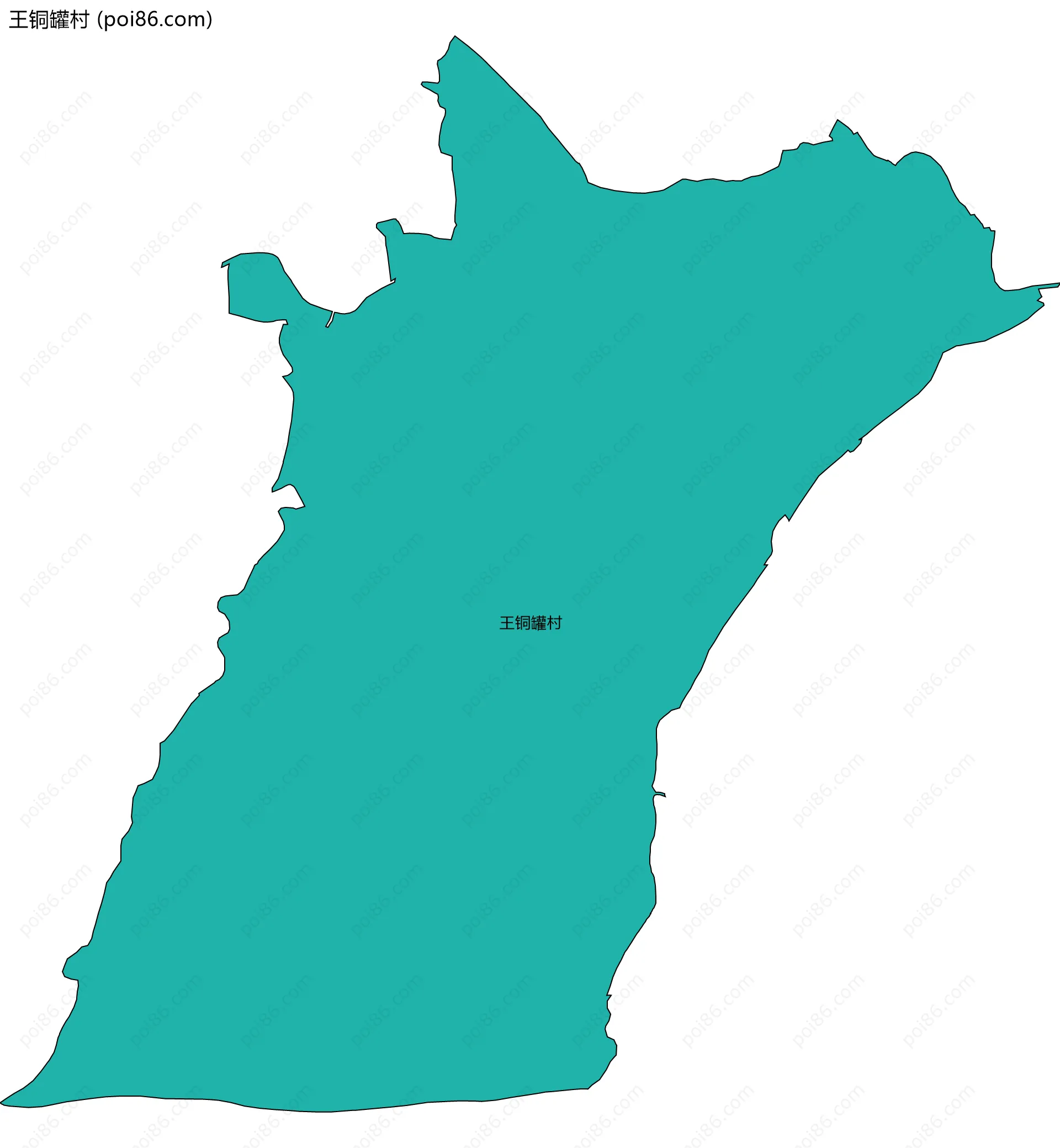 王铜罐村边界地图