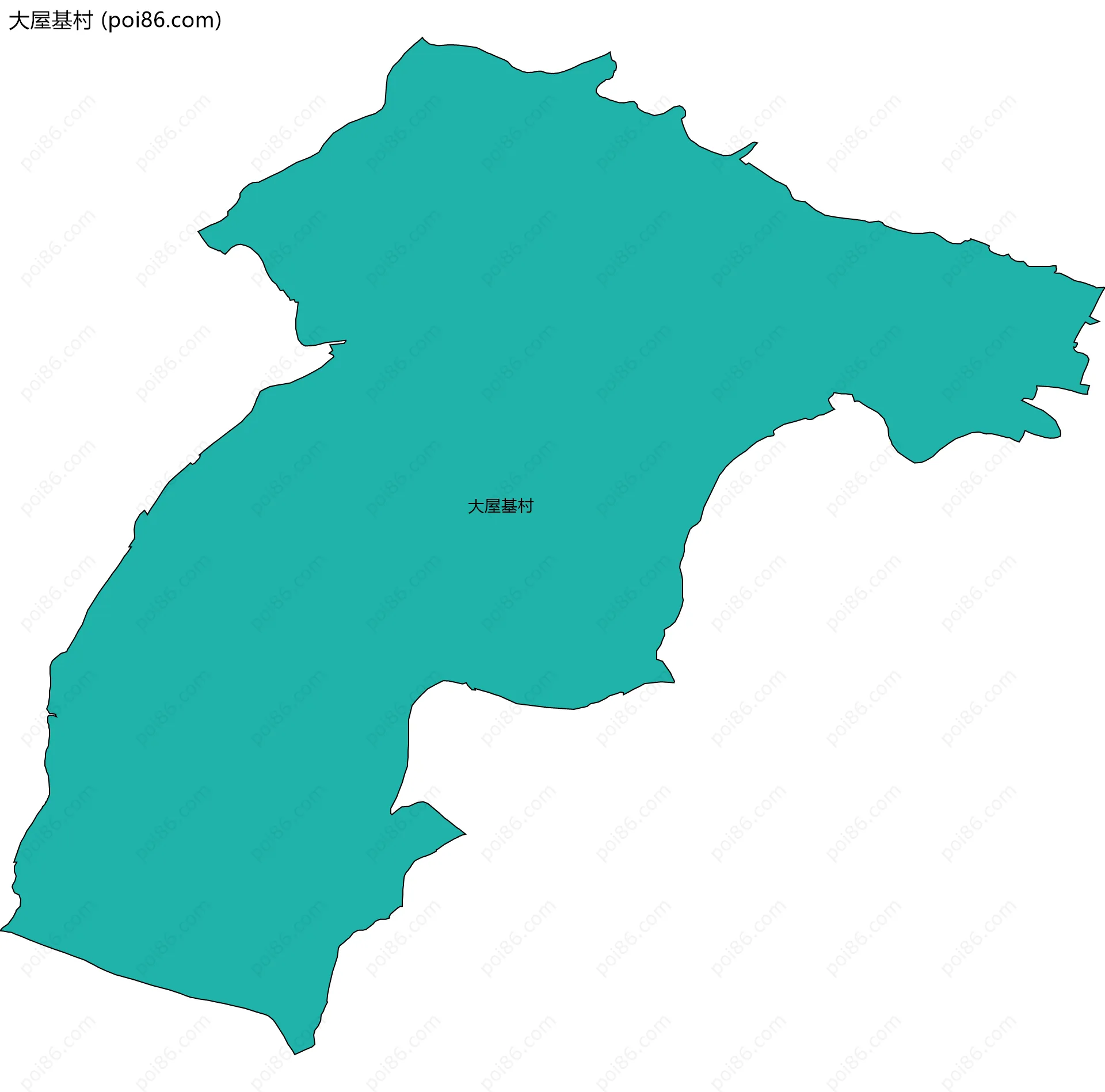 大屋基村边界地图