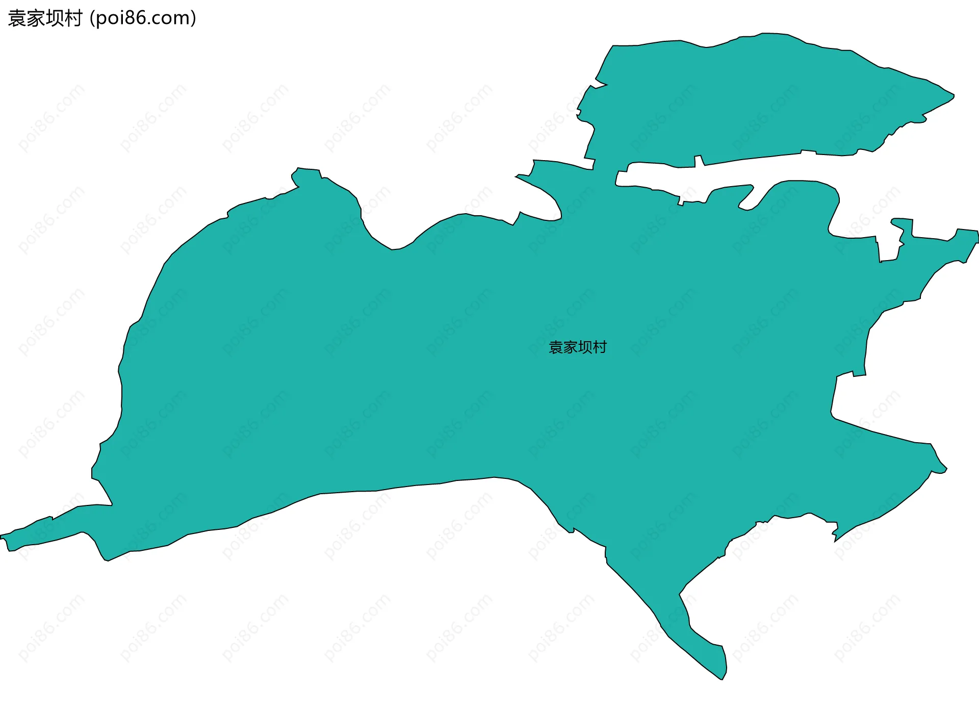 袁家坝村边界地图