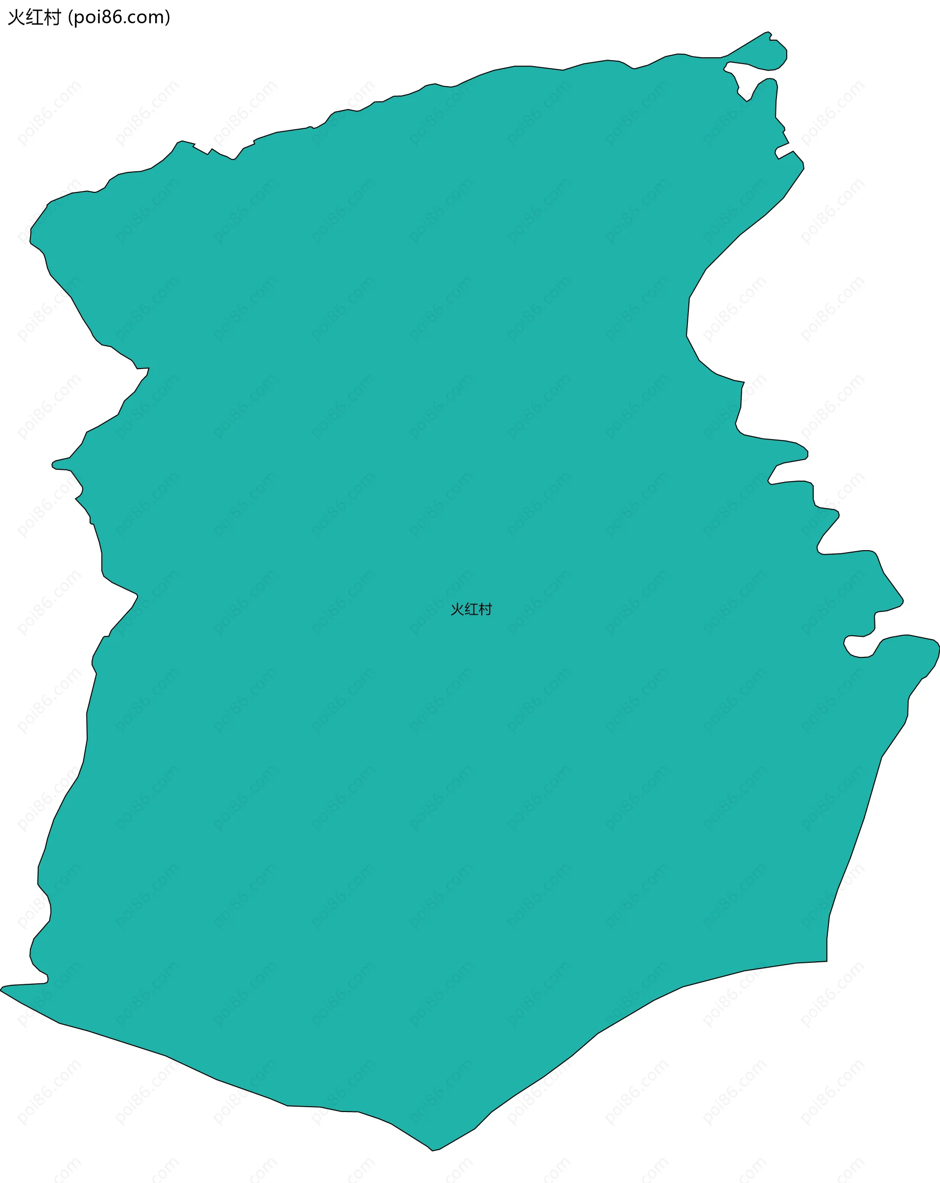 火红村边界地图