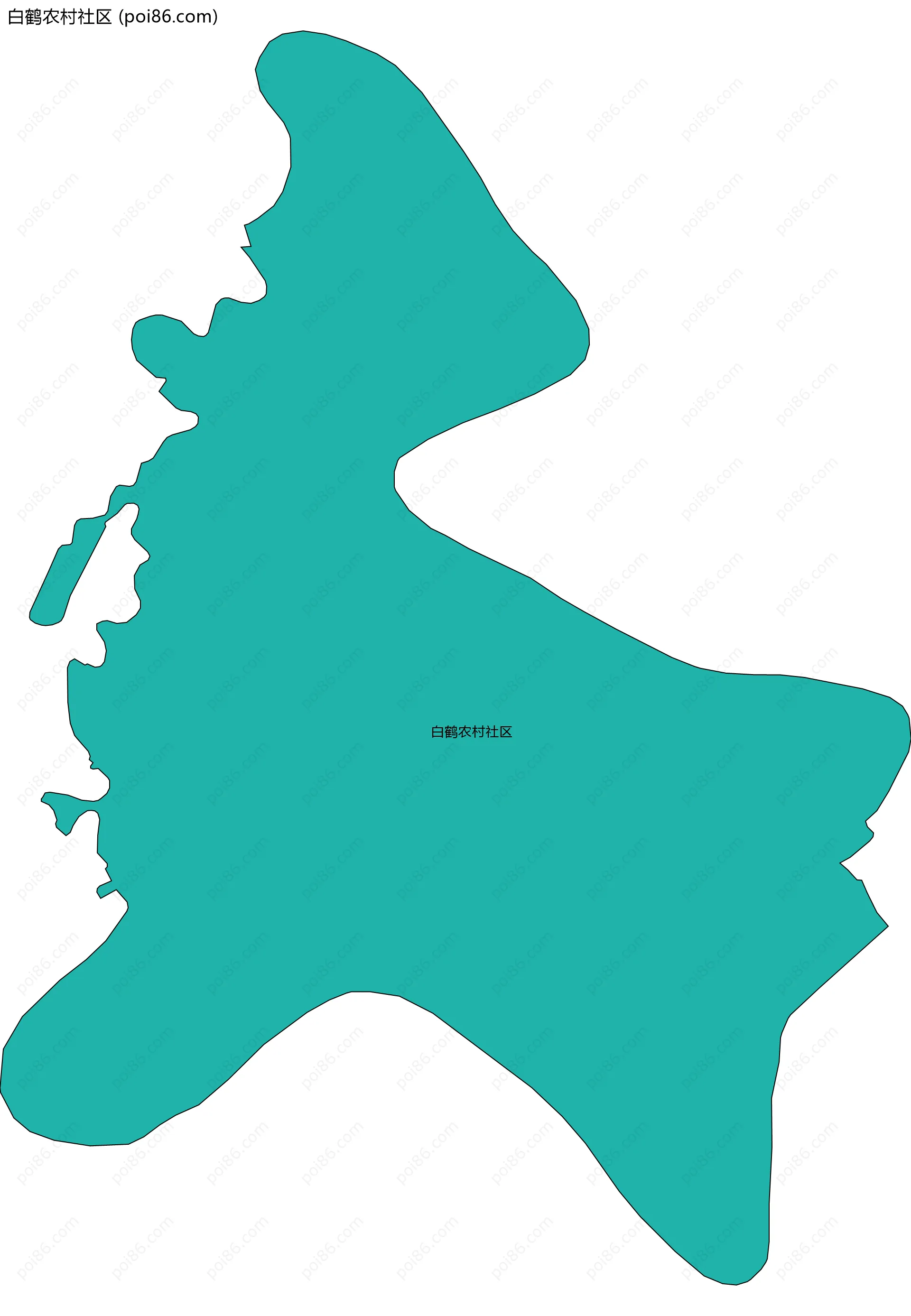 白鹤农村社区边界地图