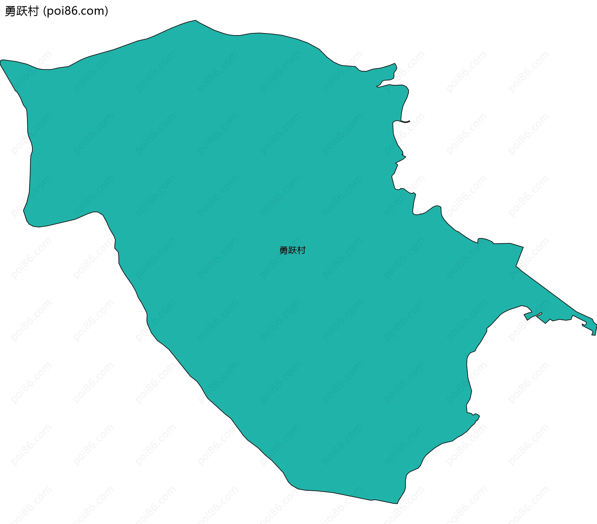 勇跃村边界地图