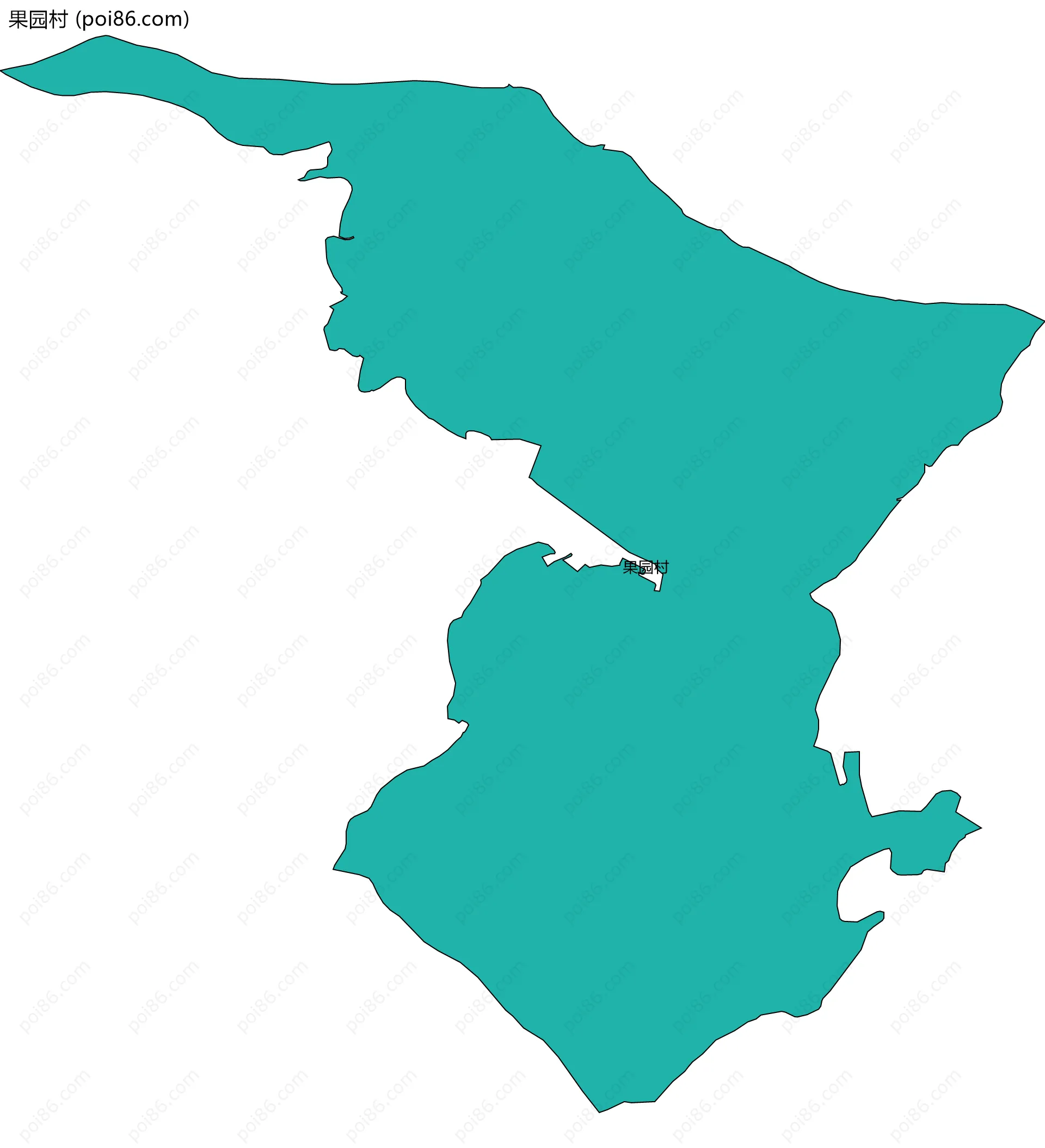 果园村边界地图