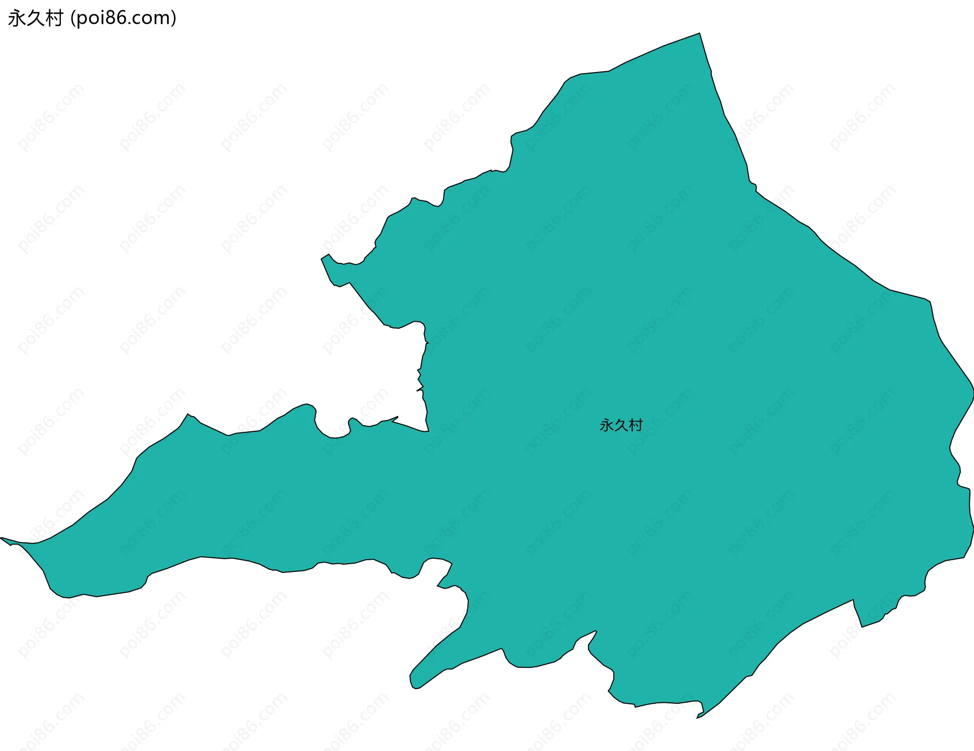永久村边界地图
