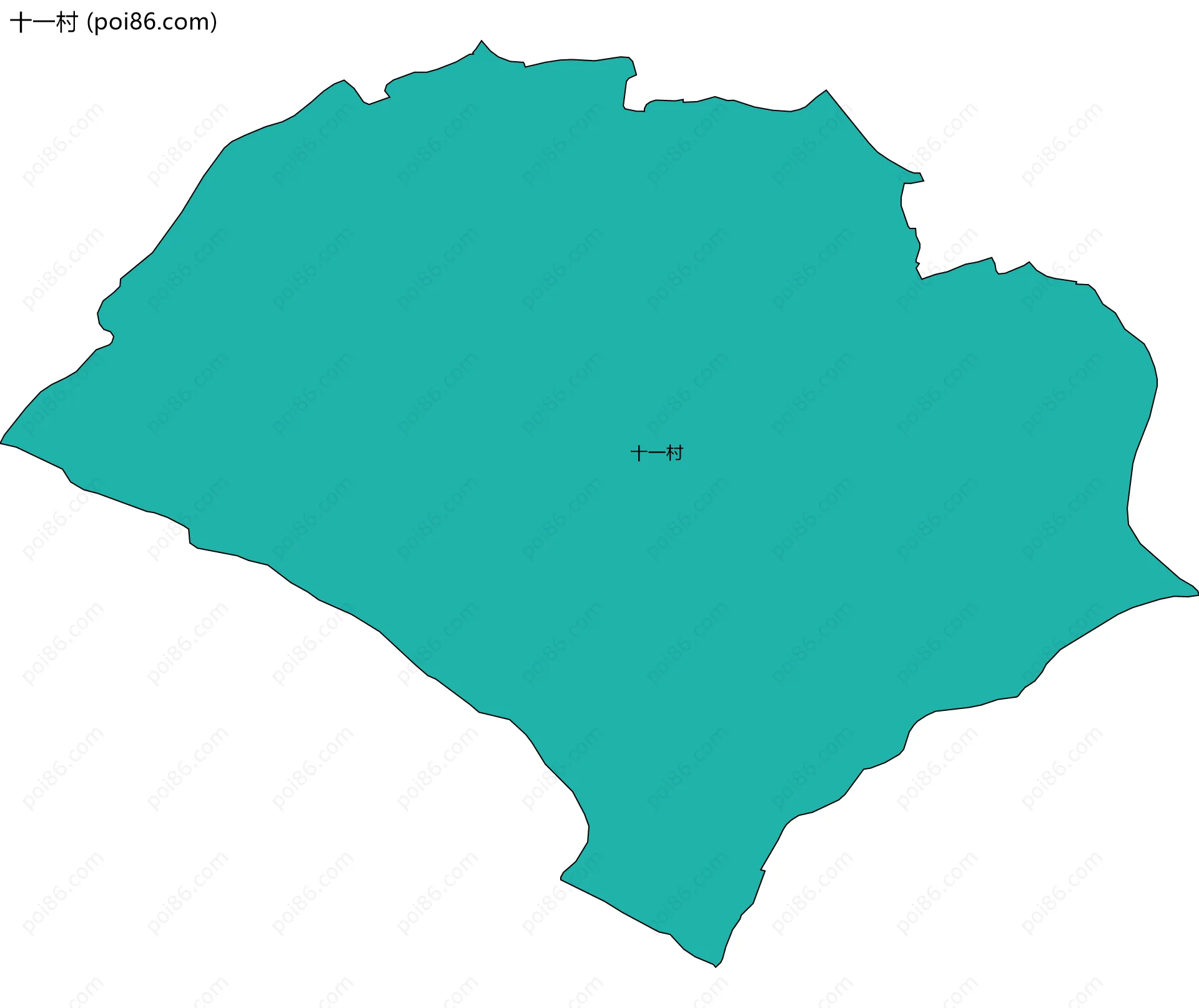 十一村边界地图