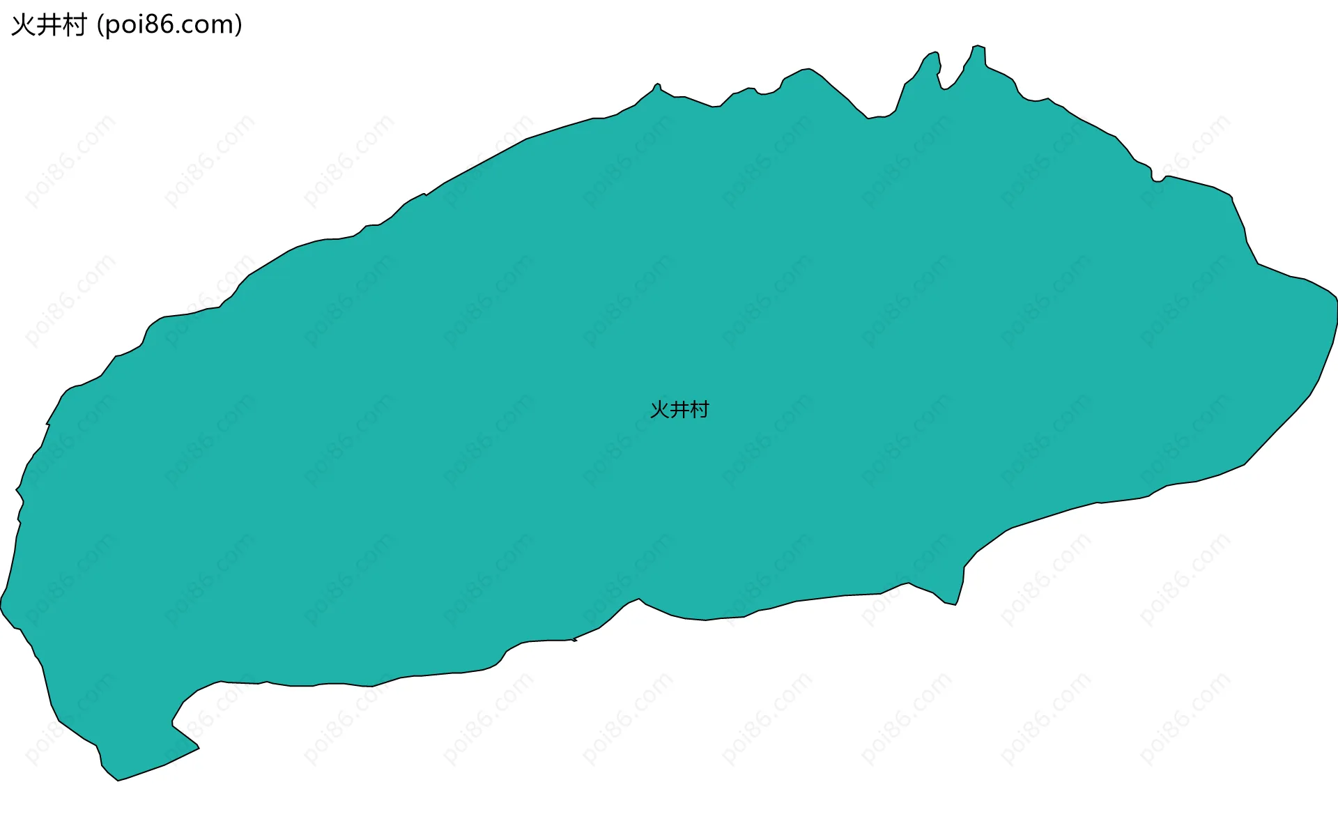 火井村边界地图