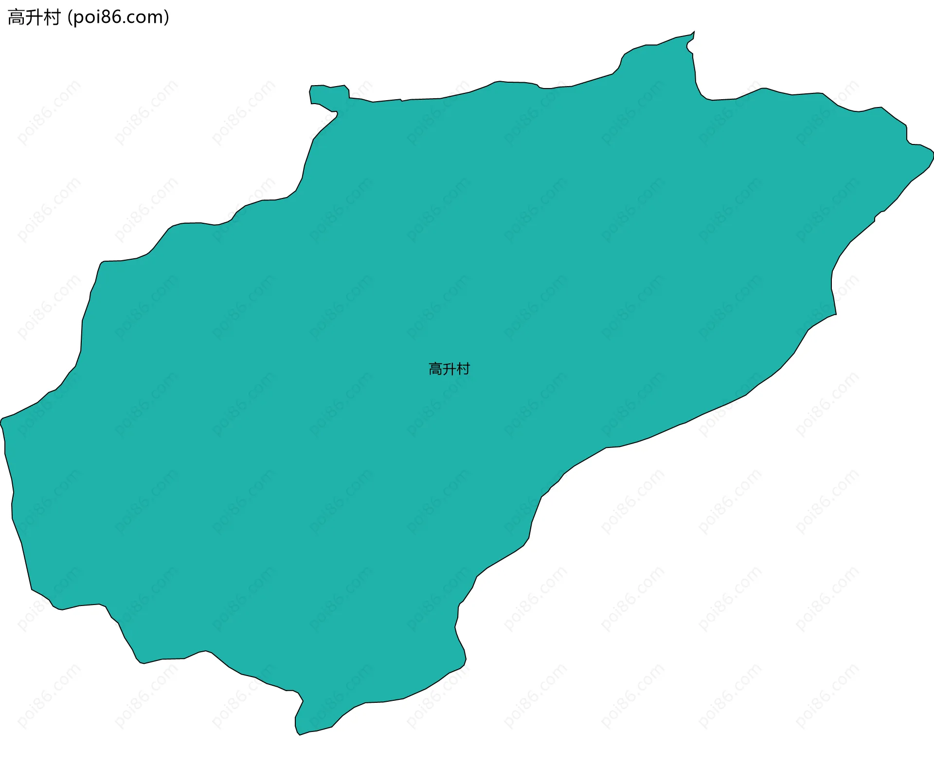 高升村边界地图